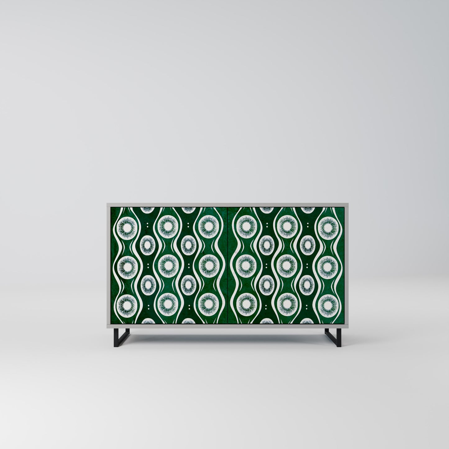 GREEN EYES 2-Door Sideboard in Grey Finish