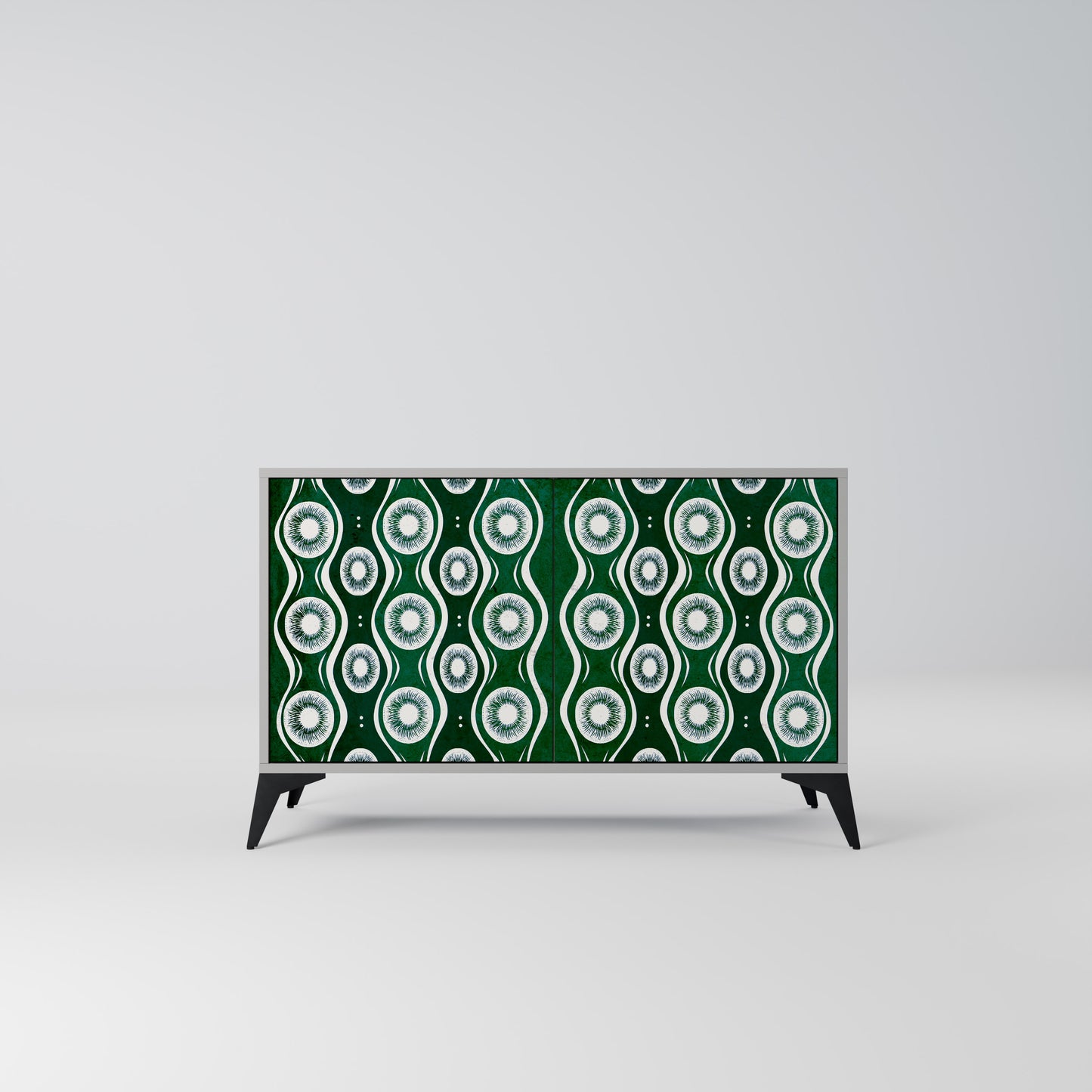 GREEN EYES 2-Door Sideboard in Grey Finish