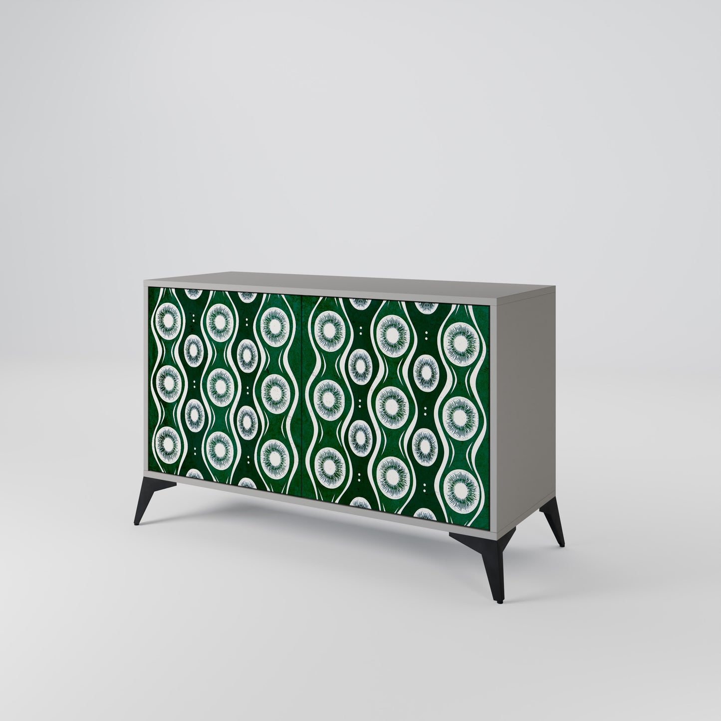 GREEN EYES 2-Door Sideboard in Grey Finish