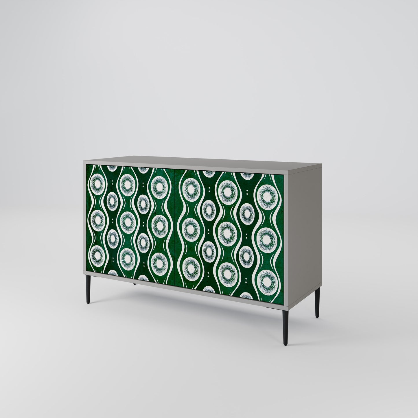 GREEN EYES 2-Door Sideboard in Grey Finish