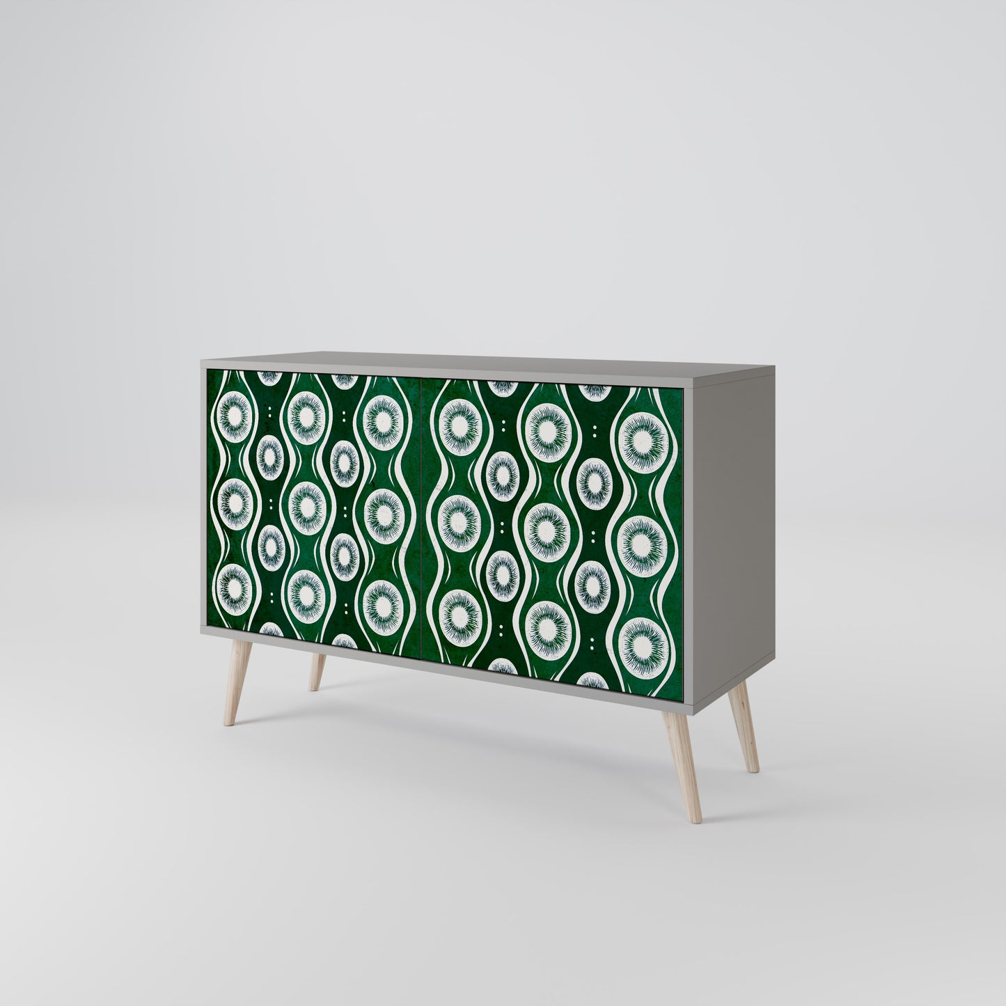 GREEN EYES 2-Door Sideboard in Grey Finish