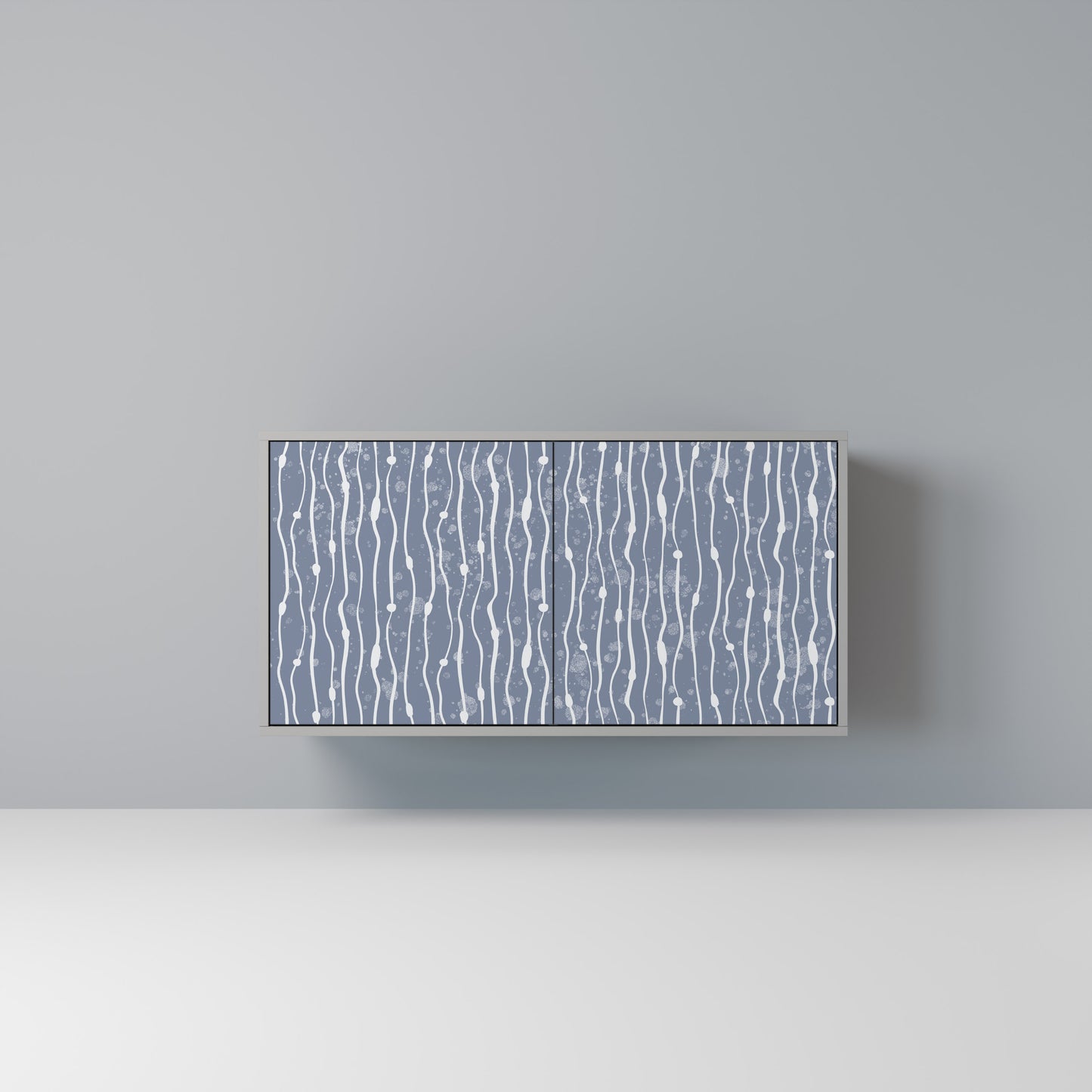 GRAPHITE RAIN 2-Door Sideboard in Grey Finish