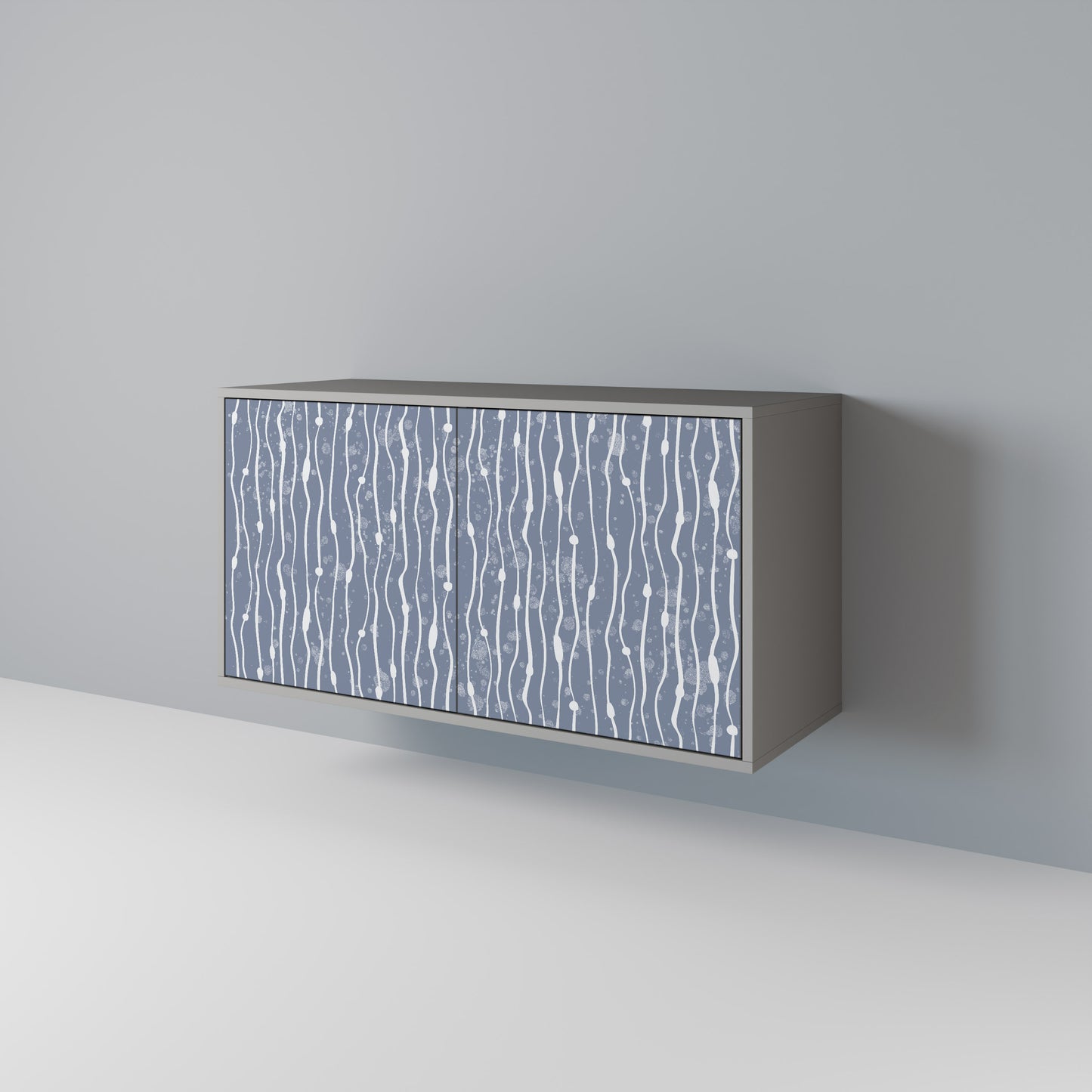 GRAPHITE RAIN 2-Door Sideboard in Grey Finish