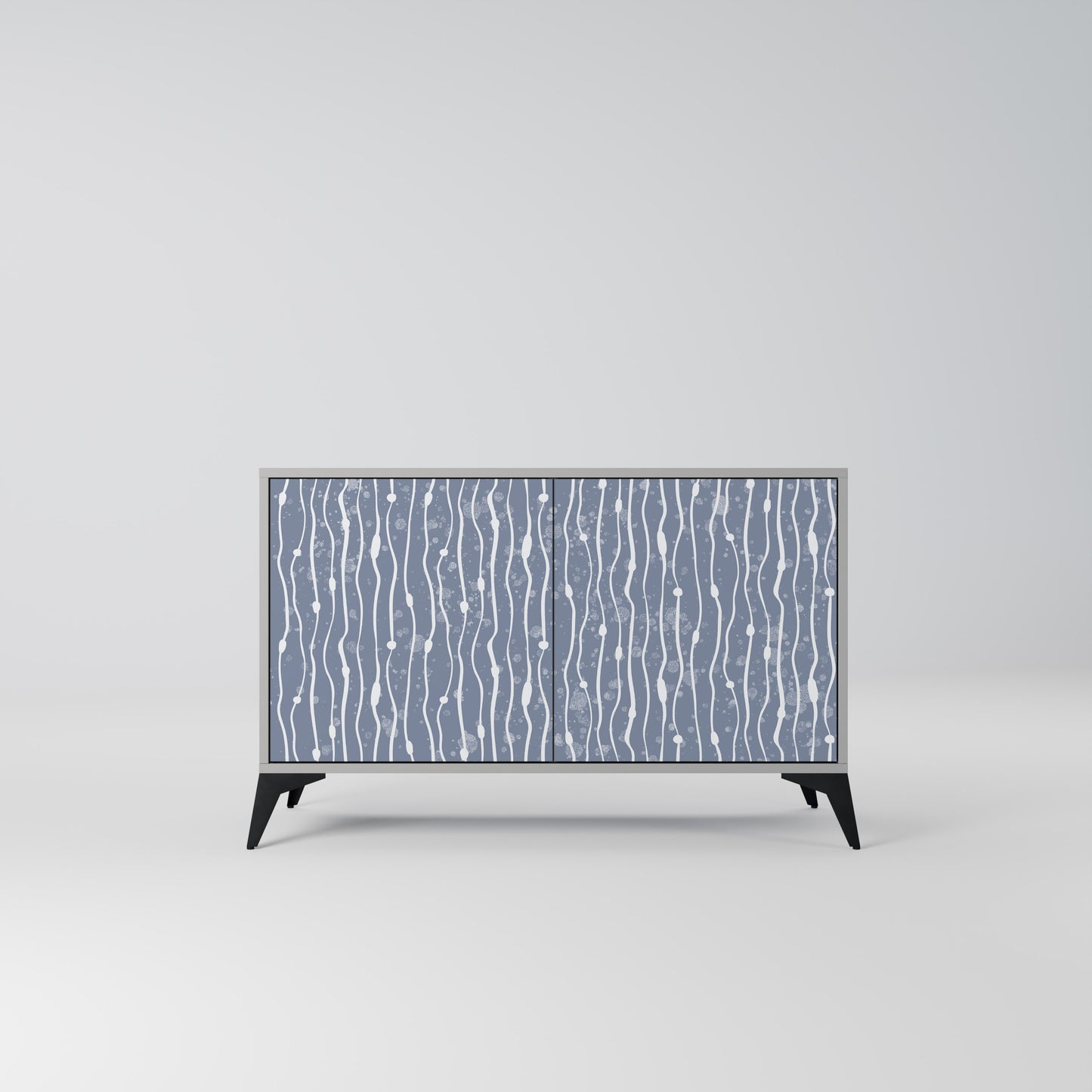 GRAPHITE RAIN 2-Door Sideboard in Grey Finish