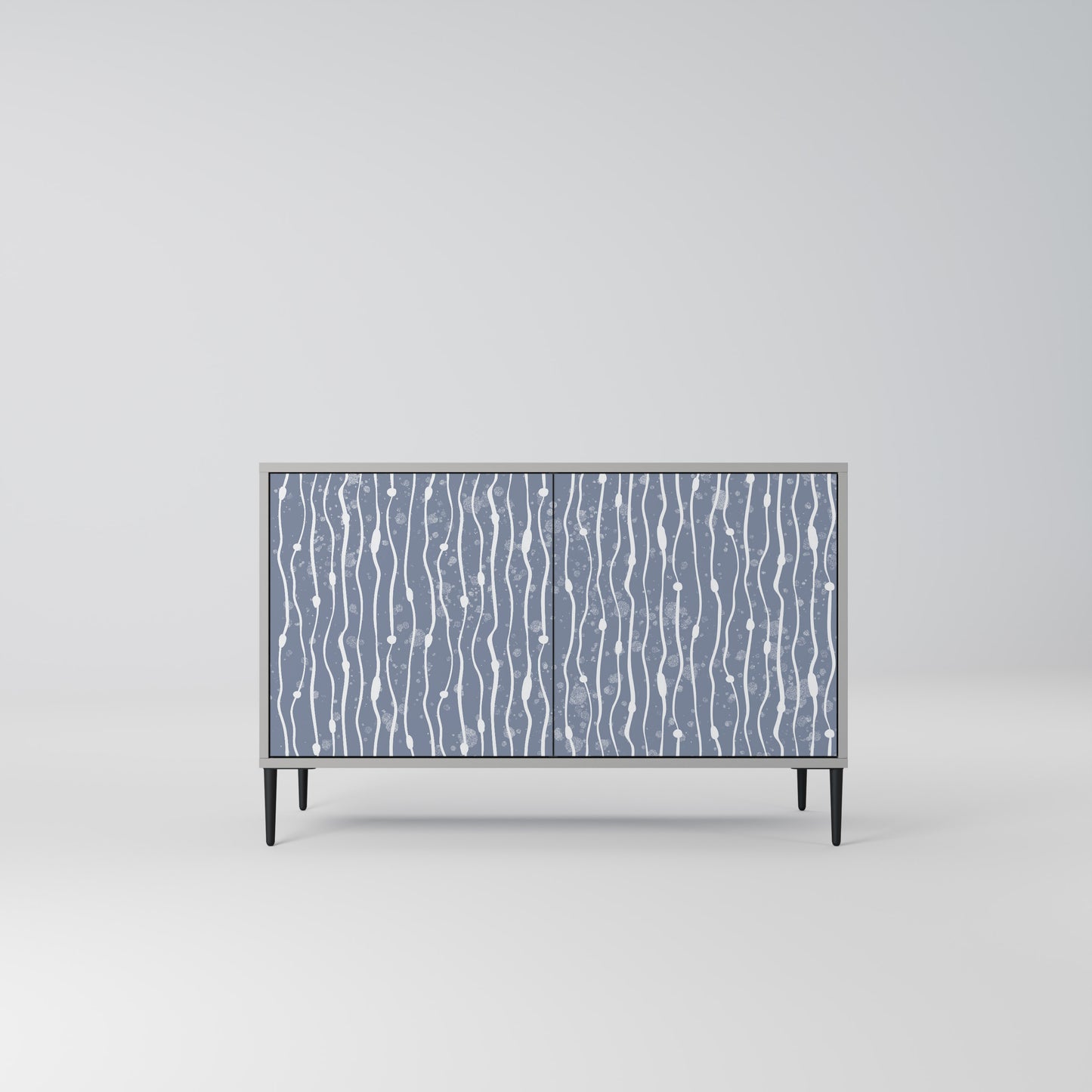 GRAPHITE RAIN 2-Door Sideboard in Grey Finish