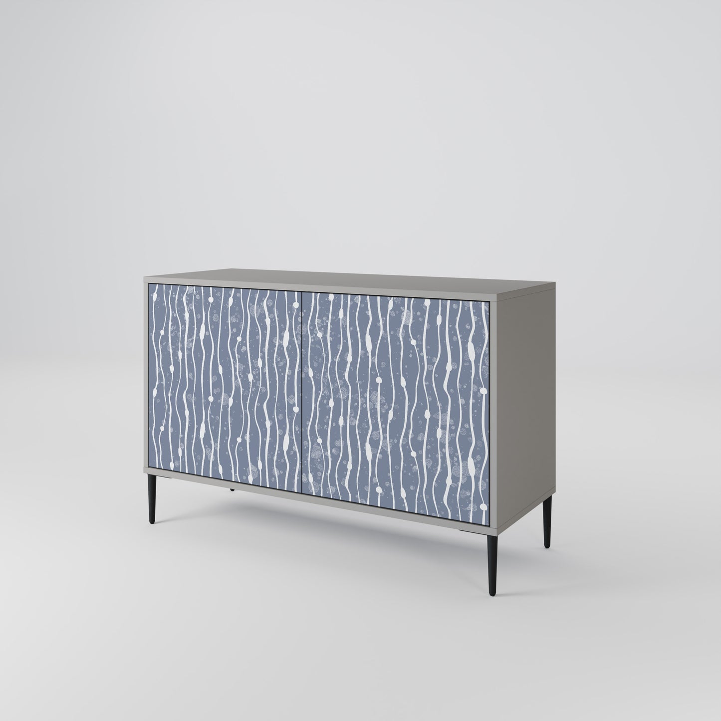 GRAPHITE RAIN 2-Door Sideboard in Grey Finish