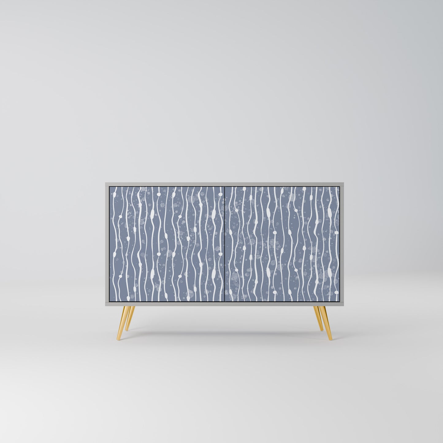 GRAPHITE RAIN 2-Door Sideboard in Grey Finish
