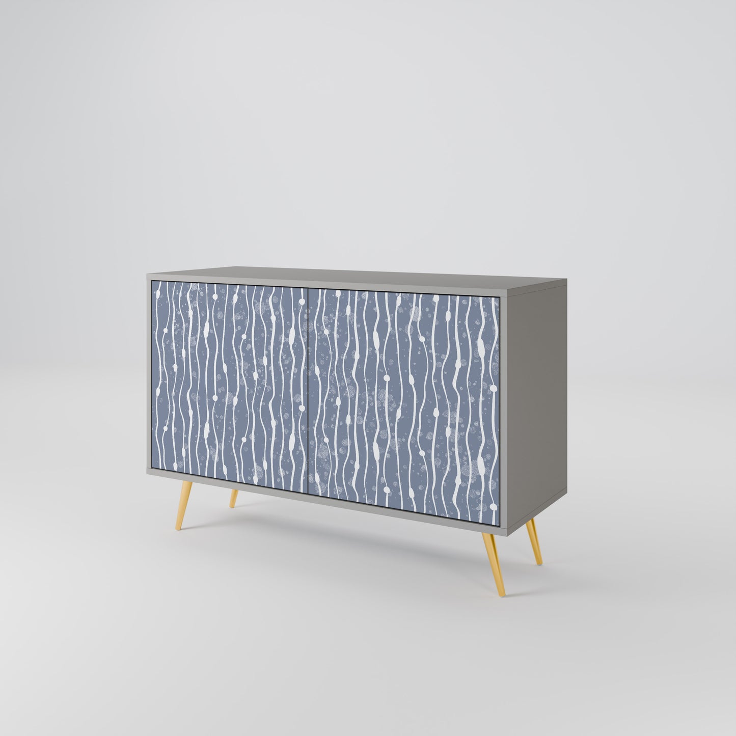 GRAPHITE RAIN 2-Door Sideboard in Grey Finish