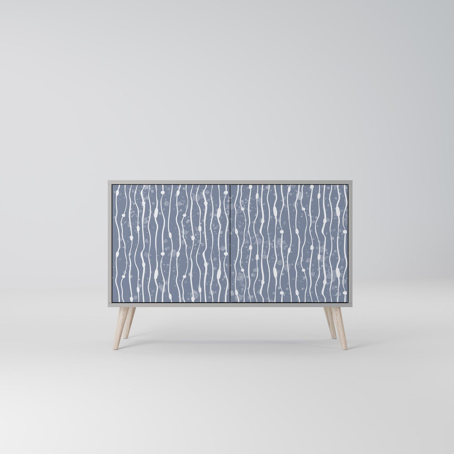 GRAPHITE RAIN 2-Door Sideboard in Grey Finish