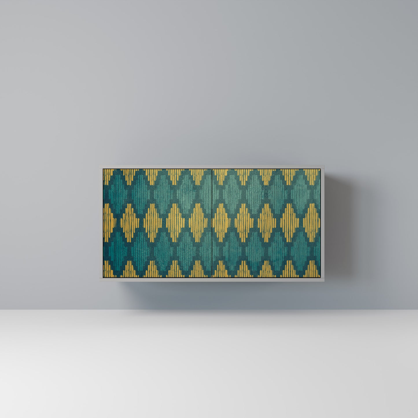 POLYGONS 2-Door Sideboard in Grey Finish