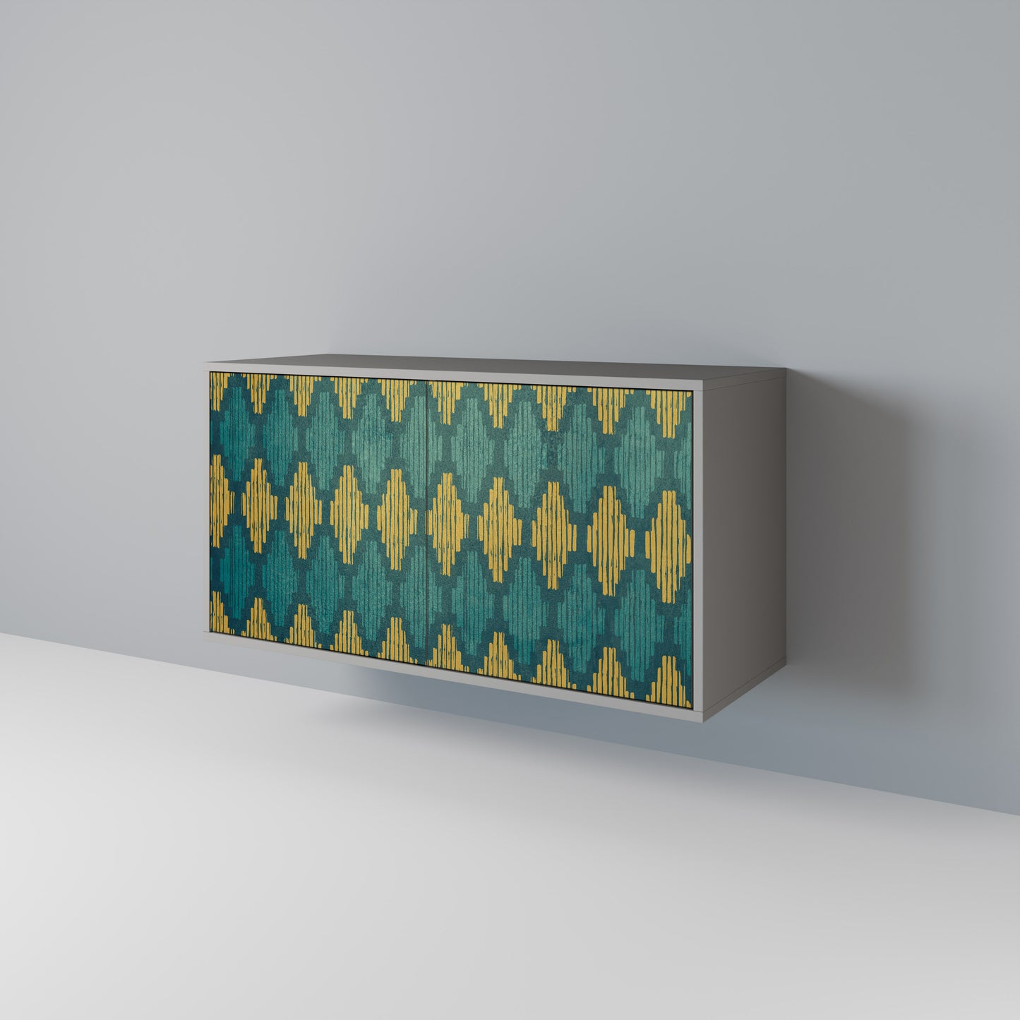 POLYGONS 2-Door Sideboard in Grey Finish