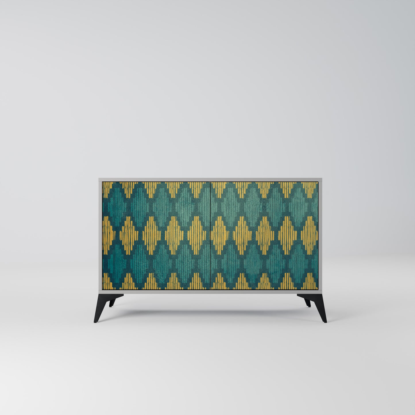 POLYGONS 2-Door Sideboard in Grey Finish