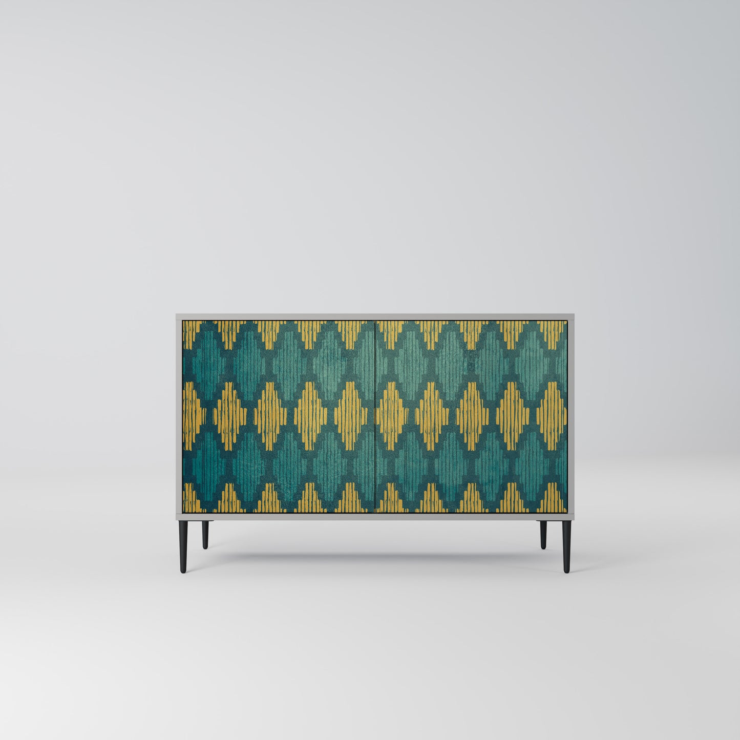 POLYGONS 2-Door Sideboard in Grey Finish