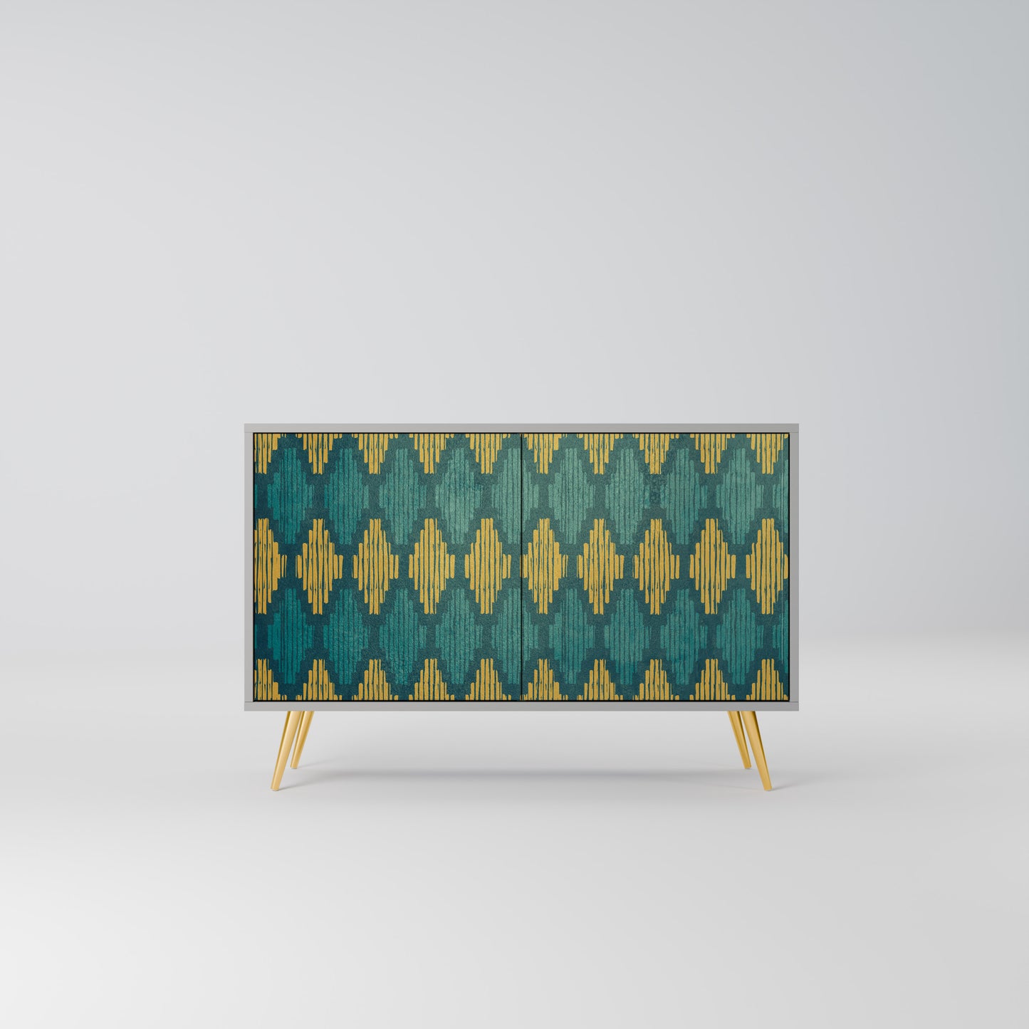 POLYGONS 2-Door Sideboard in Grey Finish