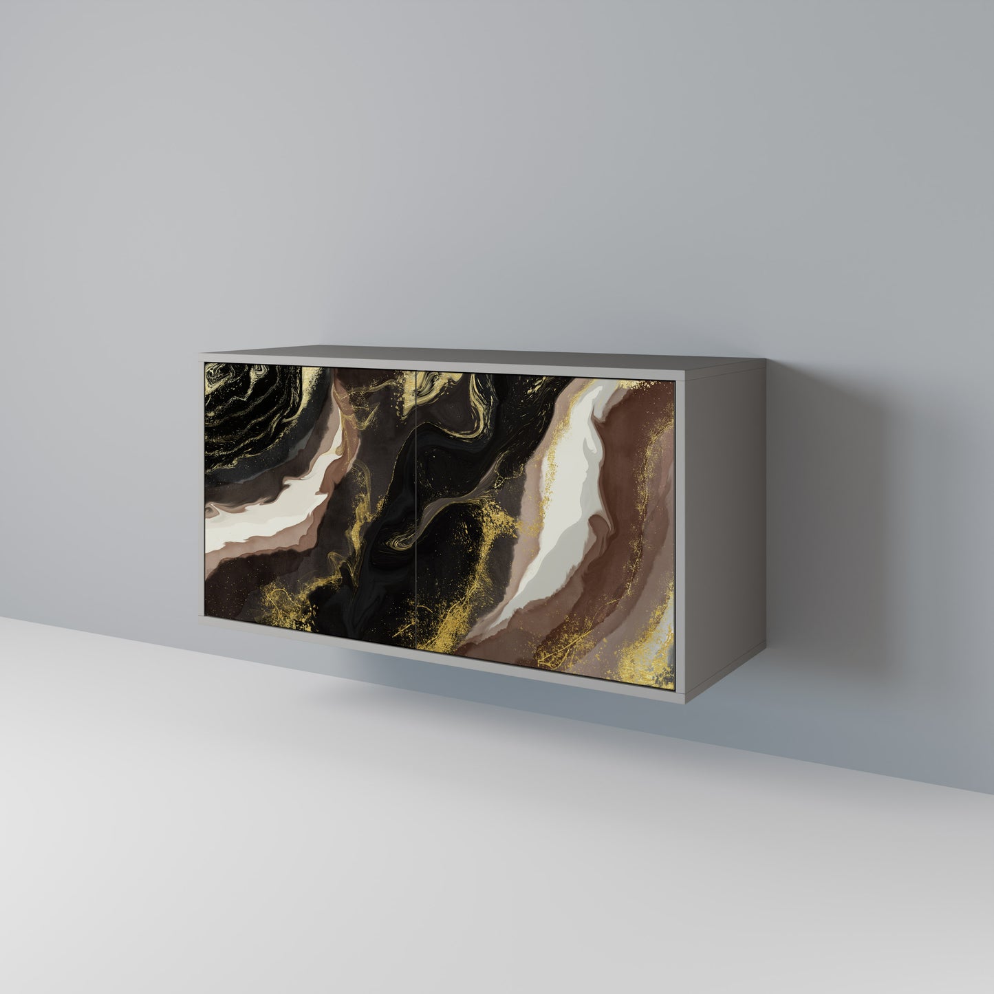 GOLD DUST 2-Door Sideboard in Grey Finish