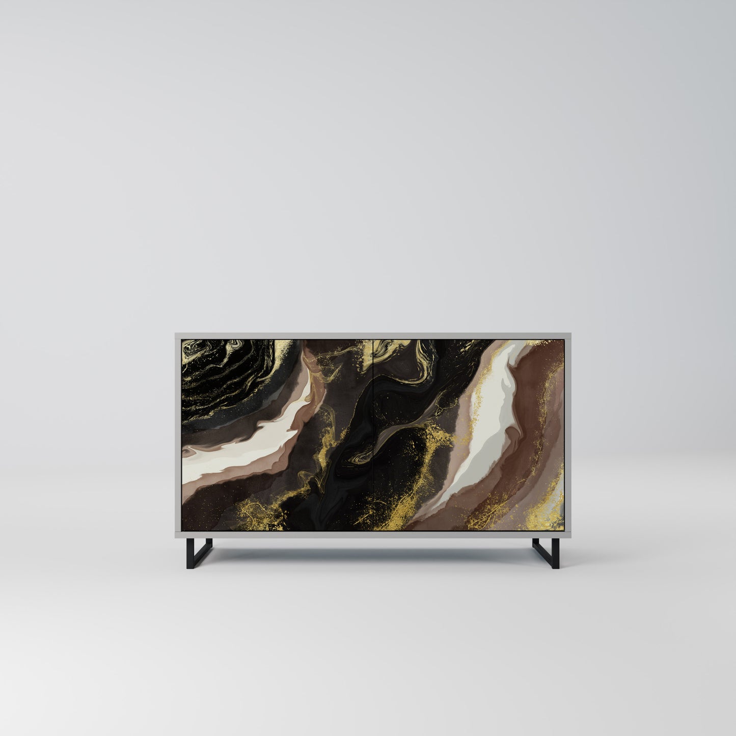 GOLD DUST 2-Door Sideboard in Grey Finish