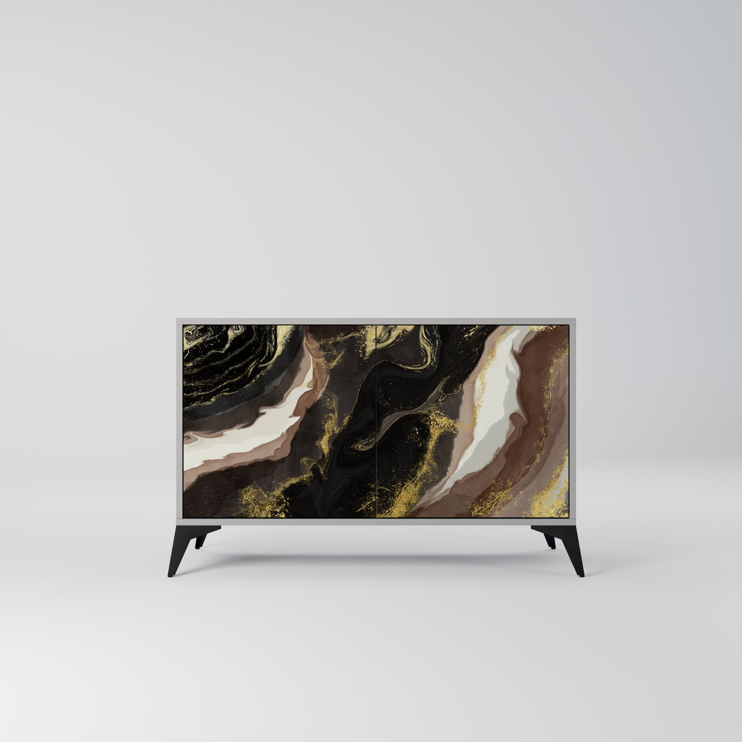 GOLD DUST 2-Door Sideboard in Grey Finish