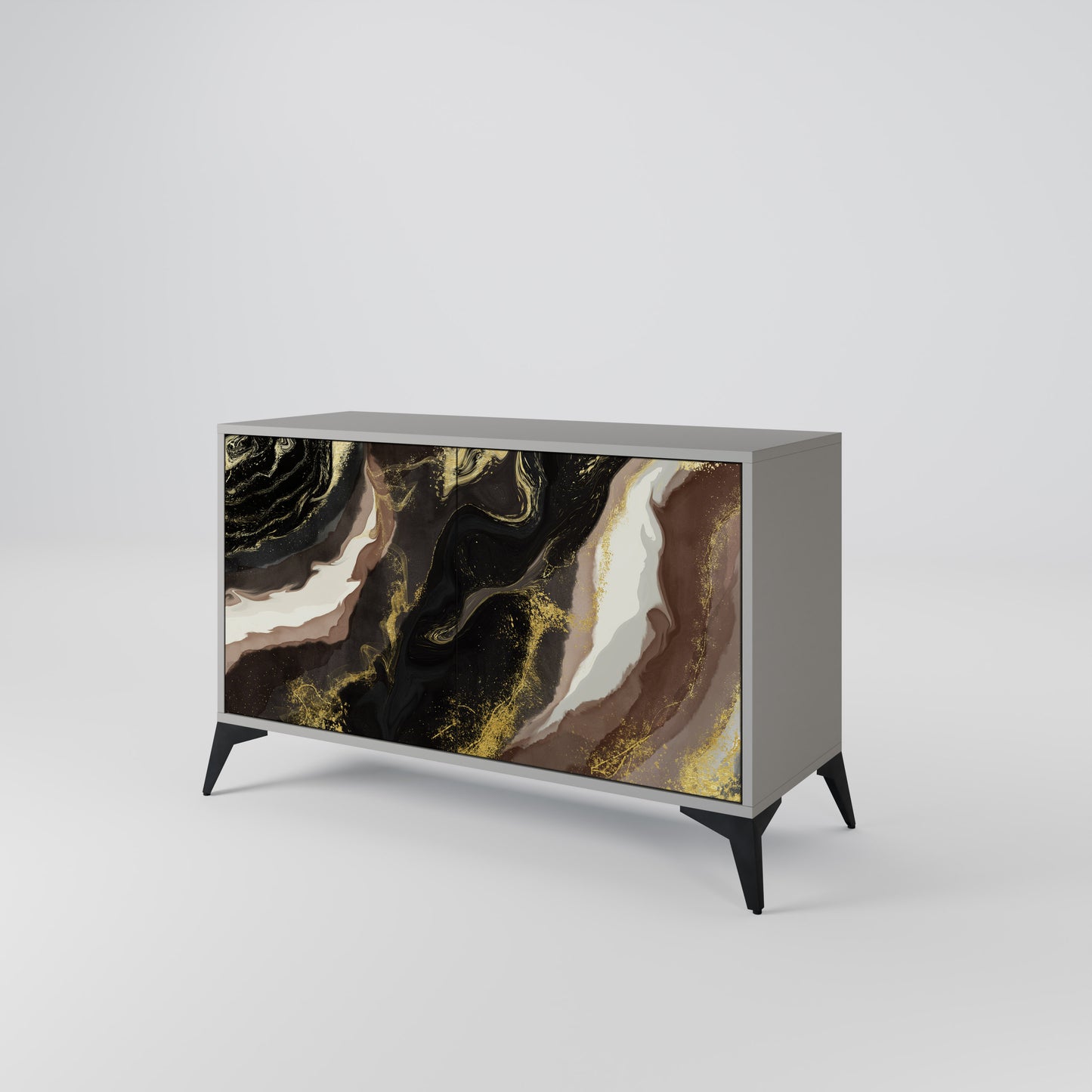 GOLD DUST 2-Door Sideboard in Grey Finish