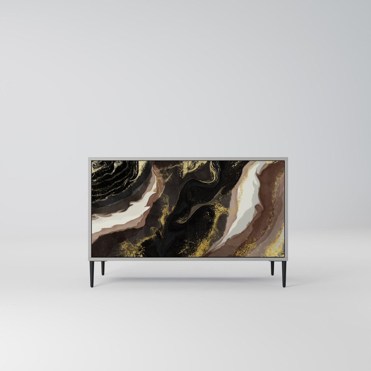 GOLD DUST 2-Door Sideboard in Grey Finish