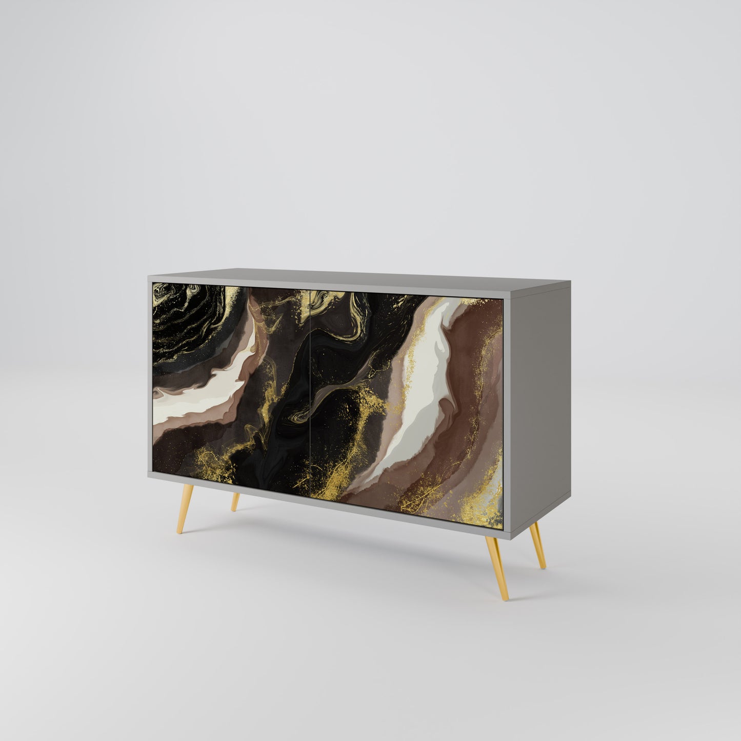 GOLD DUST 2-Door Sideboard in Grey Finish