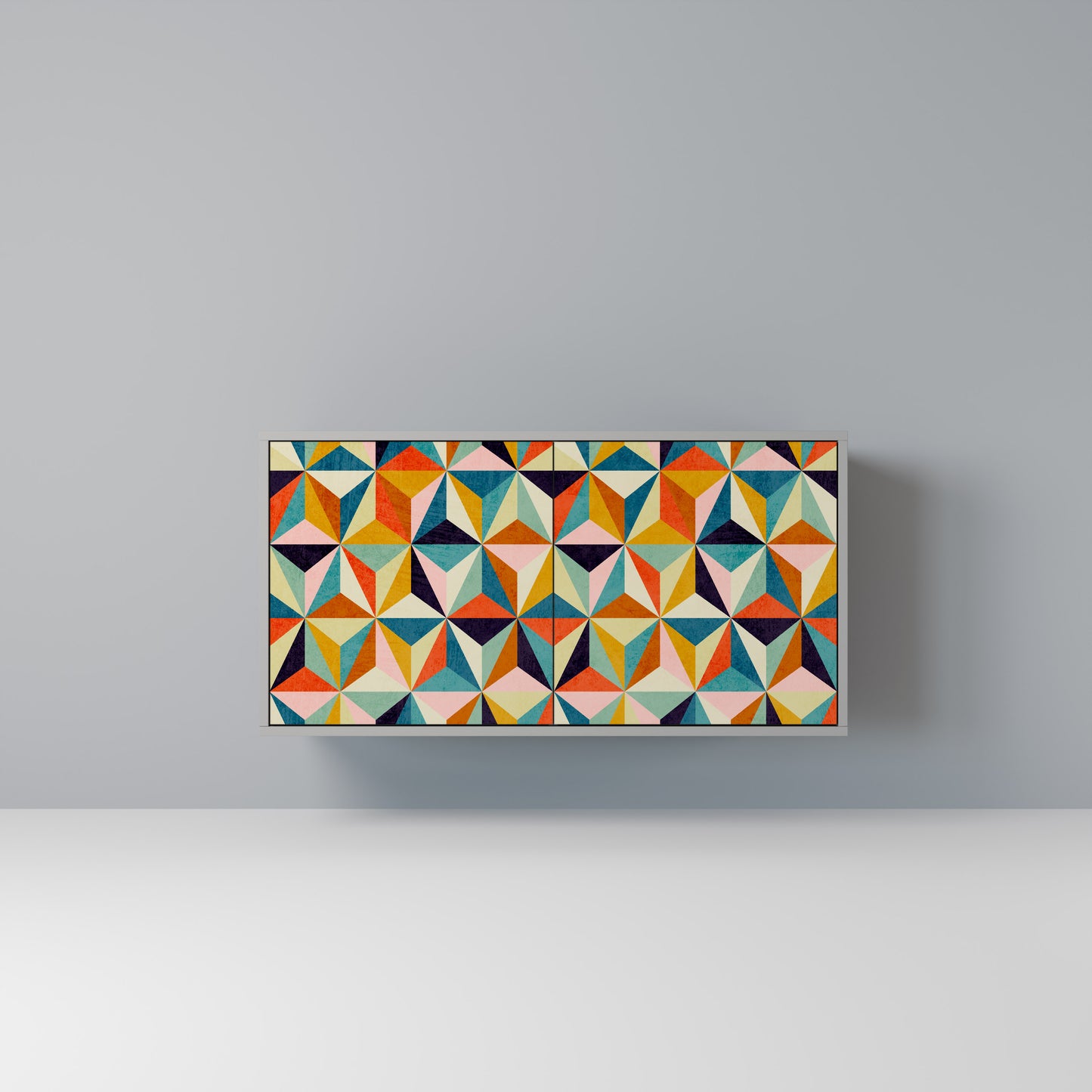 TESSELATE TREASURES 2-Door Sideboard in Grey Finish
