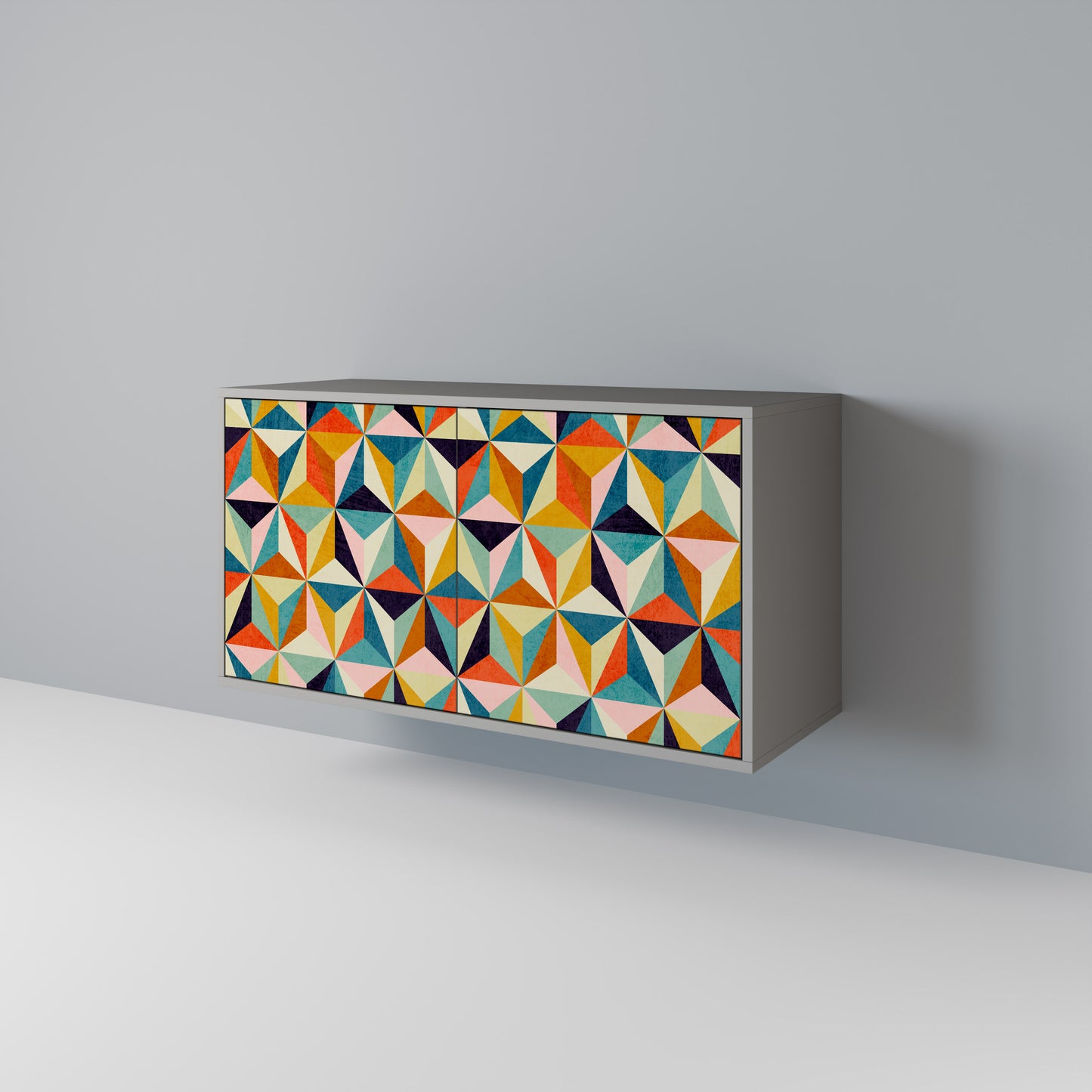 TESSELATE TREASURES 2-Door Sideboard in Grey Finish