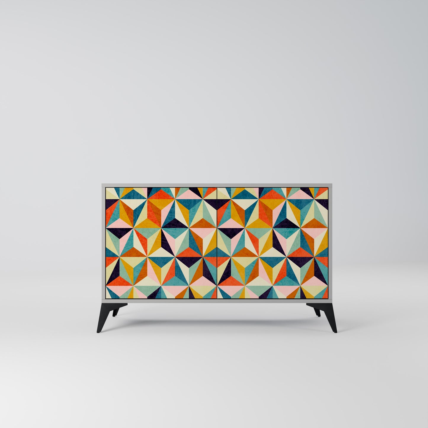 TESSELATE TREASURES 2-Door Sideboard in Grey Finish