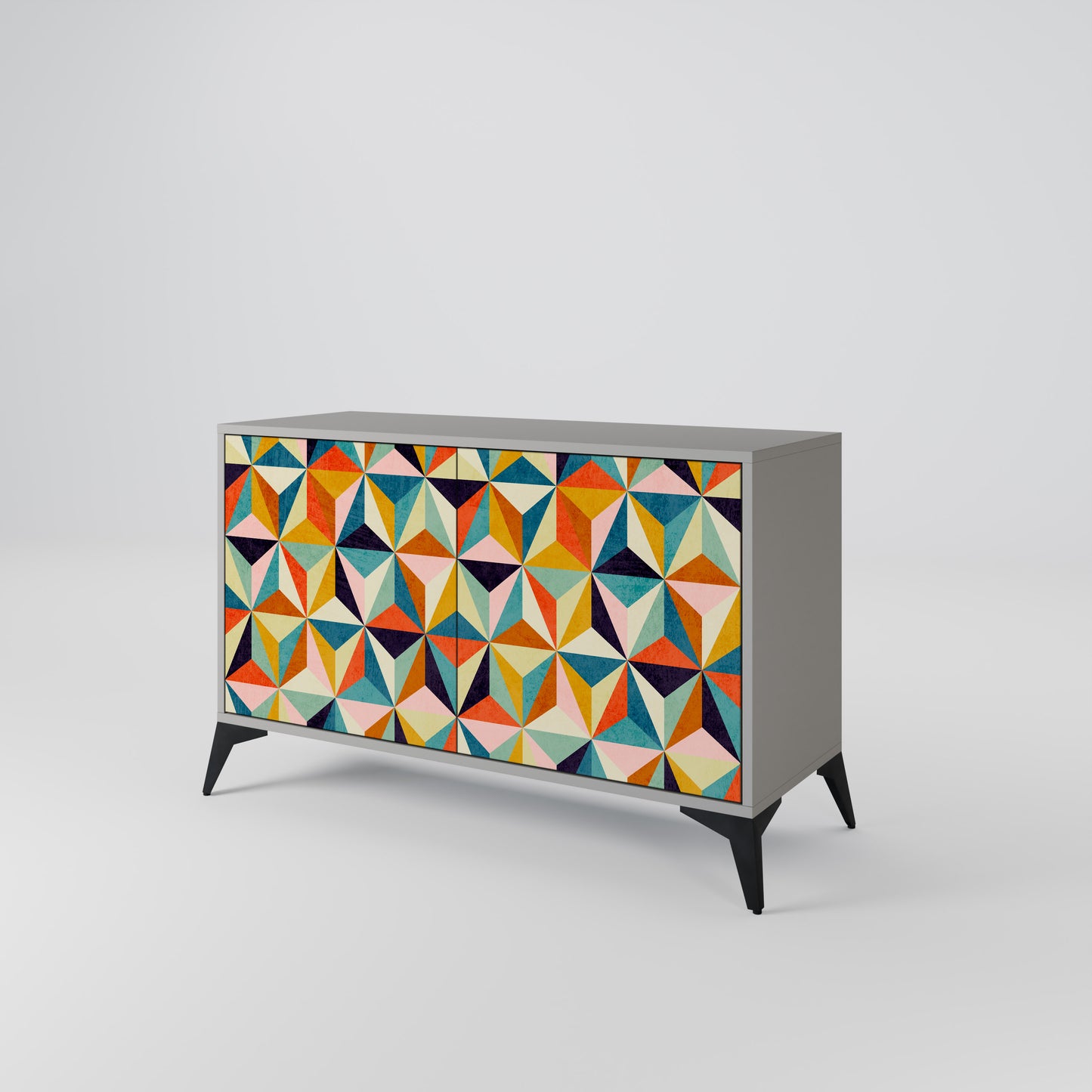 TESSELATE TREASURES 2-Door Sideboard in Grey Finish