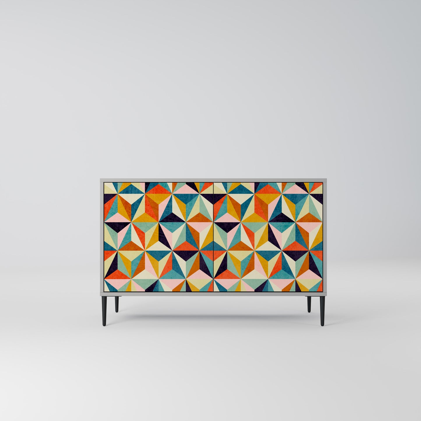 TESSELATE TREASURES 2-Door Sideboard in Grey Finish