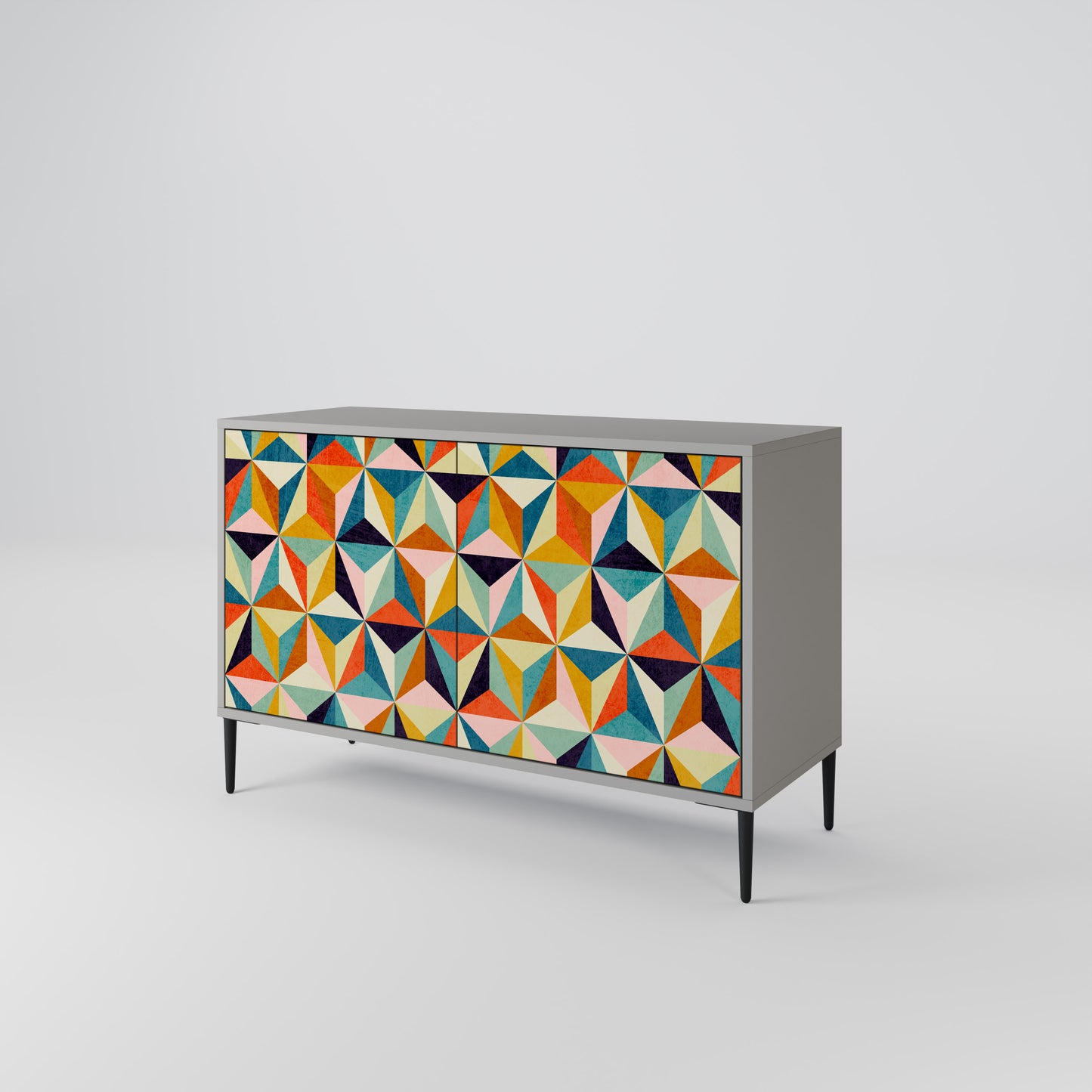 TESSELATE TREASURES 2-Door Sideboard in Grey Finish