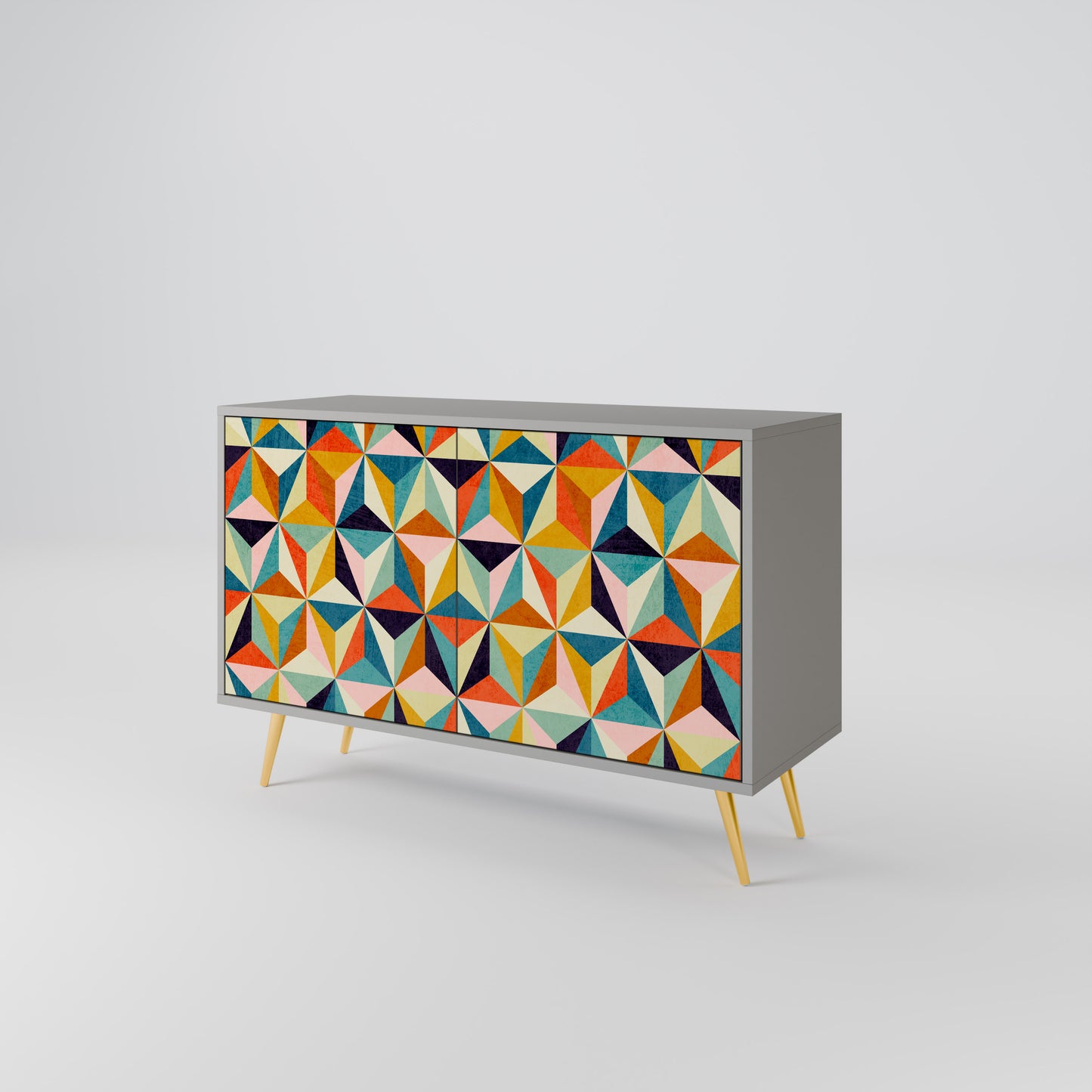 TESSELATE TREASURES 2-Door Sideboard in Grey Finish