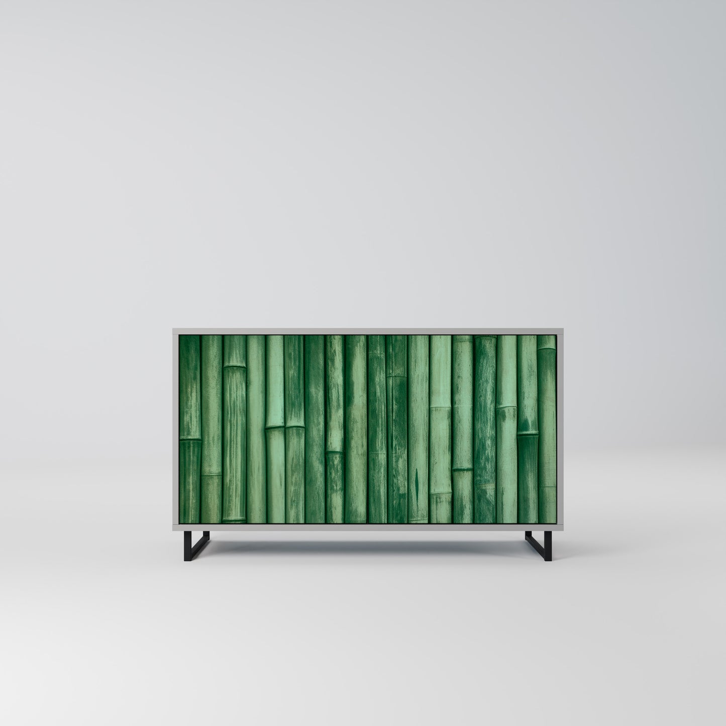 NATURAL GREEN 2-Door Sideboard in Grey Finish