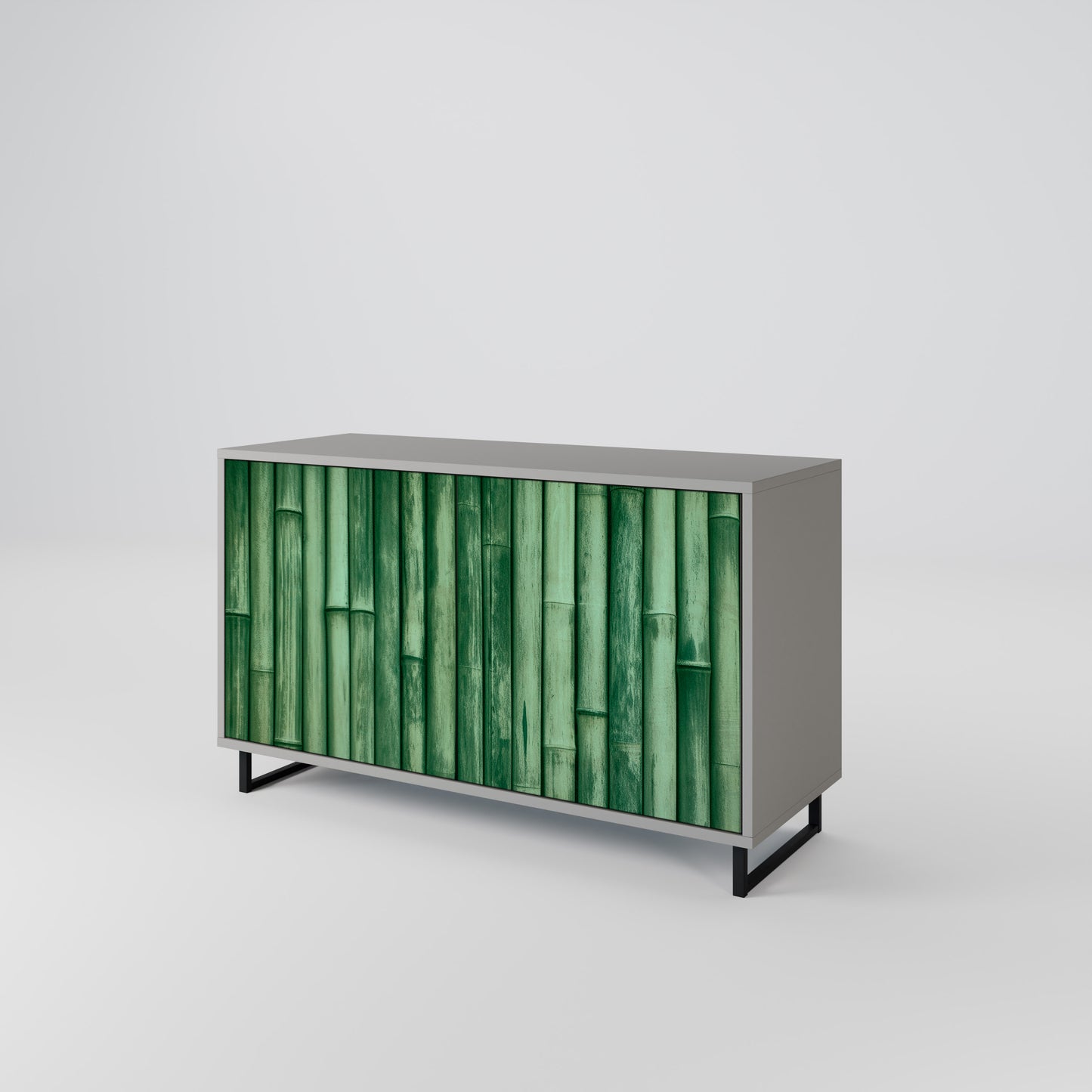 NATURAL GREEN 2-Door Sideboard in Grey Finish