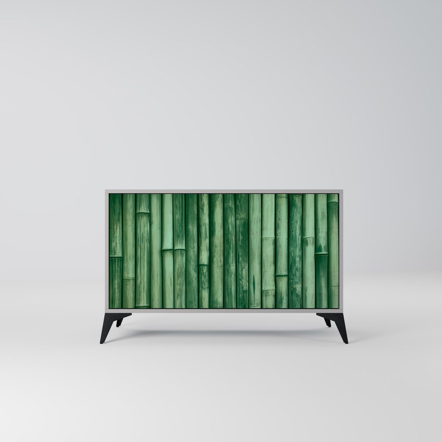 NATURAL GREEN 2-Door Sideboard in Grey Finish