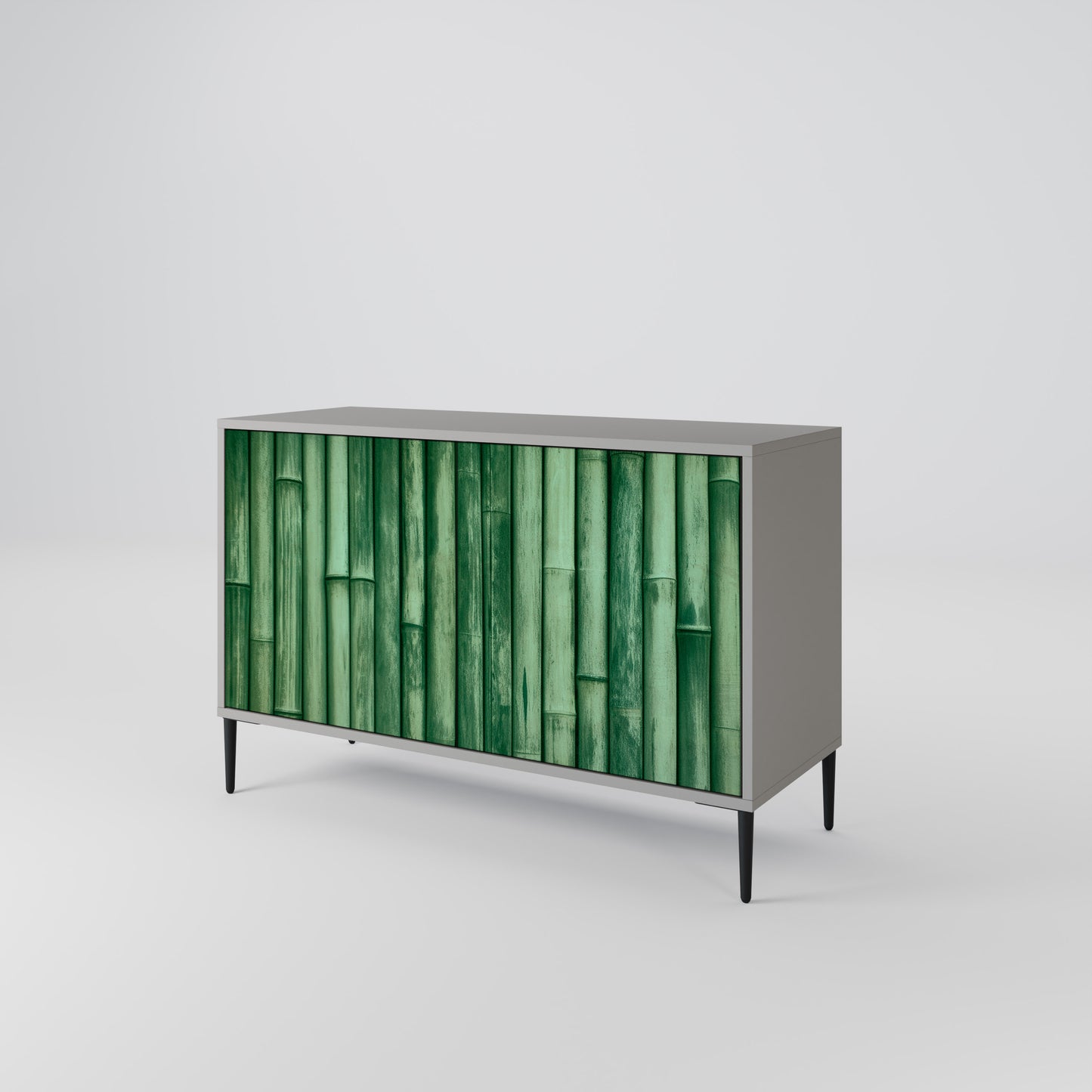 NATURAL GREEN 2-Door Sideboard in Grey Finish