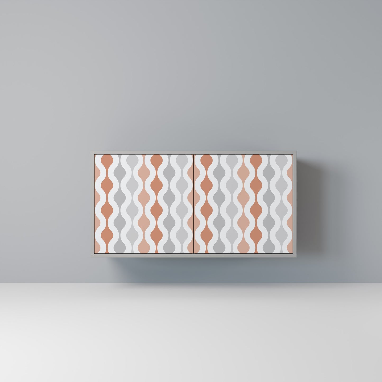 HAZY NOSTALGIA 2-Door Sideboard in Grey Finish