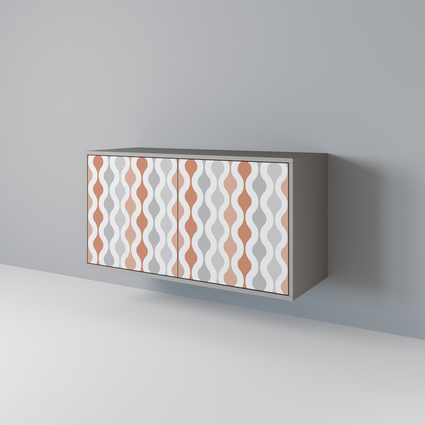 HAZY NOSTALGIA 2-Door Sideboard in Grey Finish