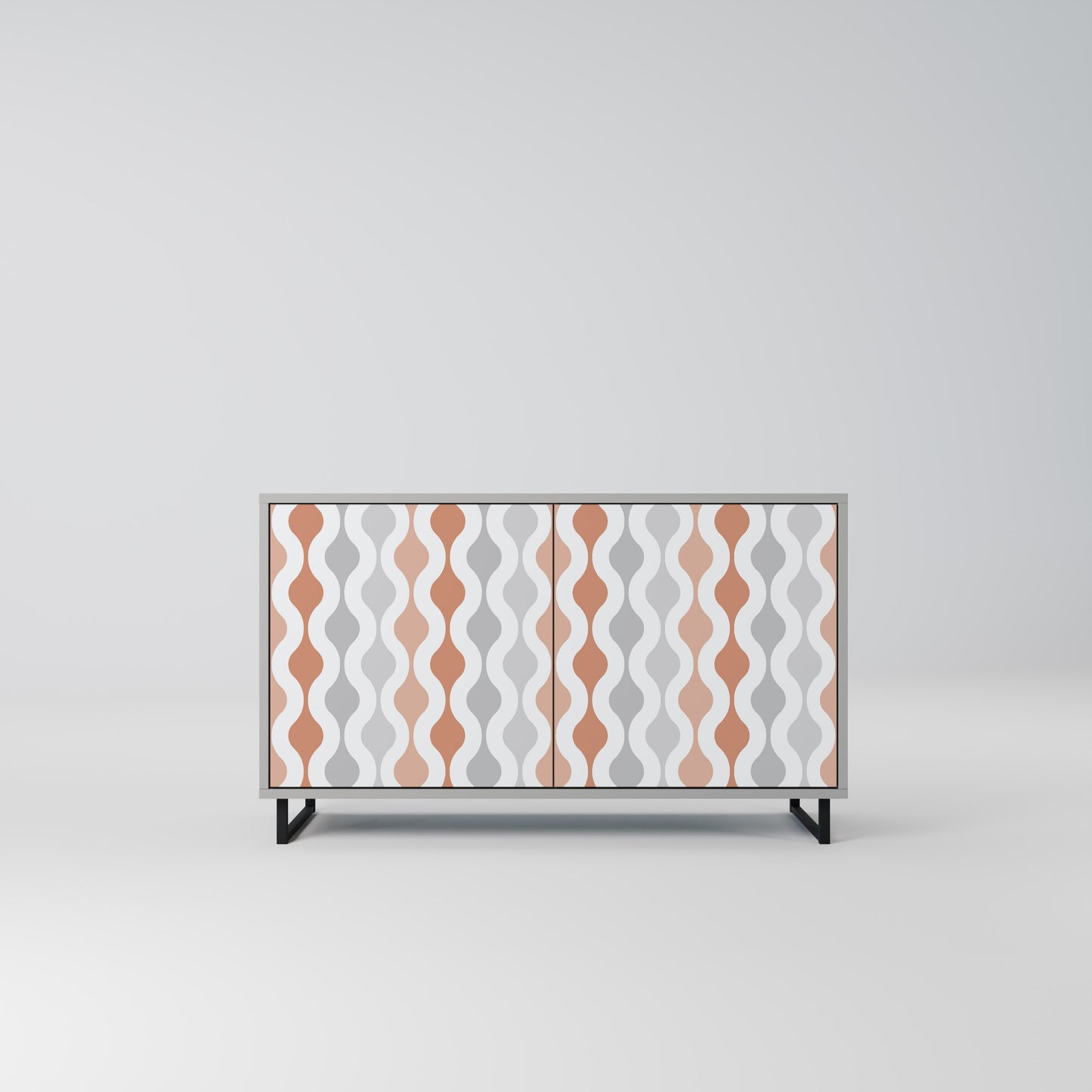 HAZY NOSTALGIA 2-Door Sideboard in Grey Finish