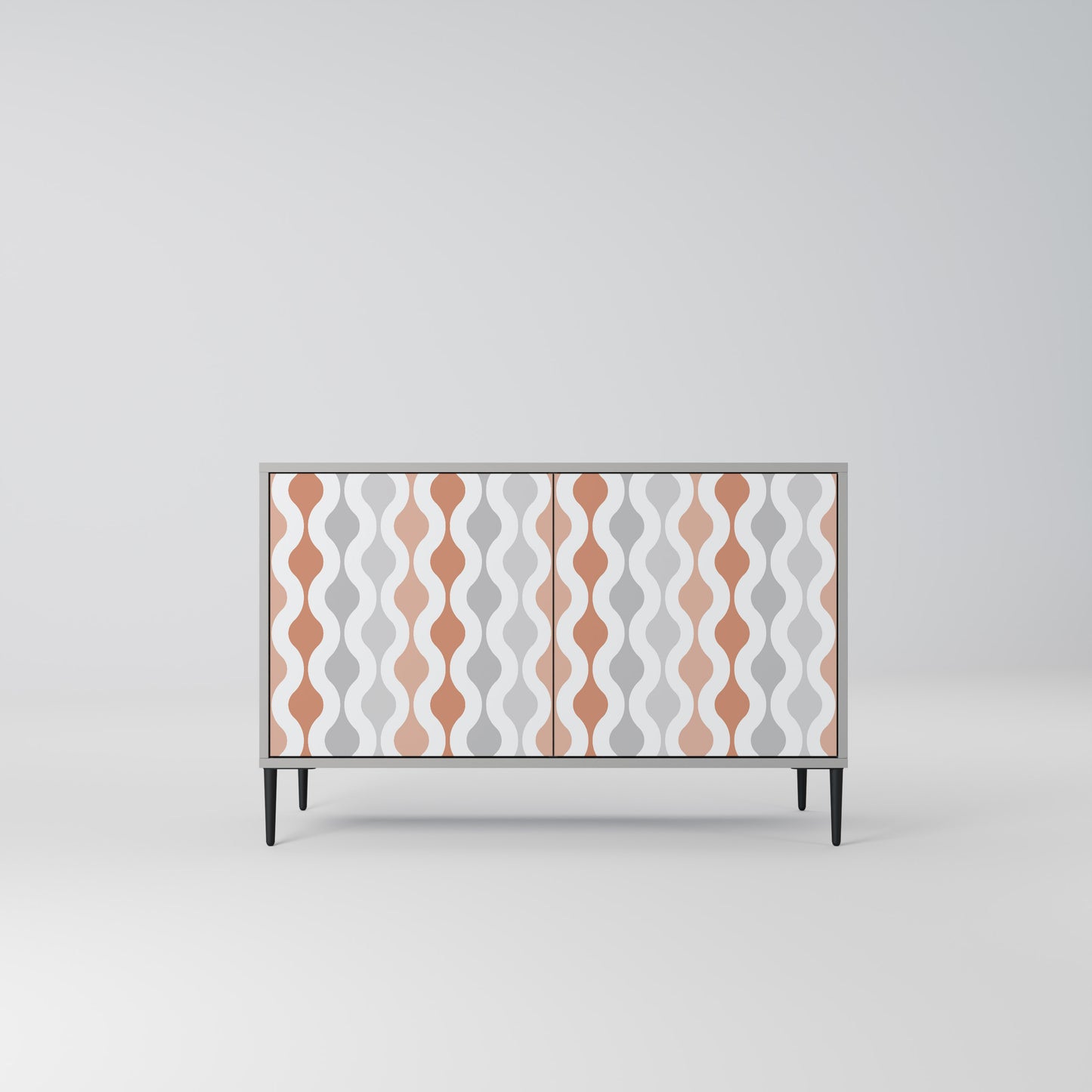 HAZY NOSTALGIA 2-Door Sideboard in Grey Finish