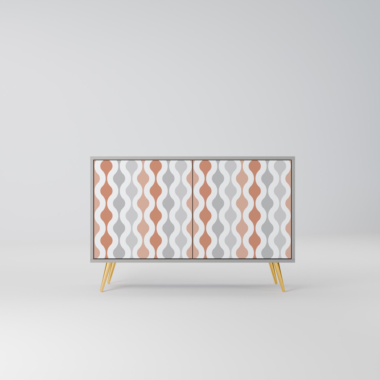HAZY NOSTALGIA 2-Door Sideboard in Grey Finish