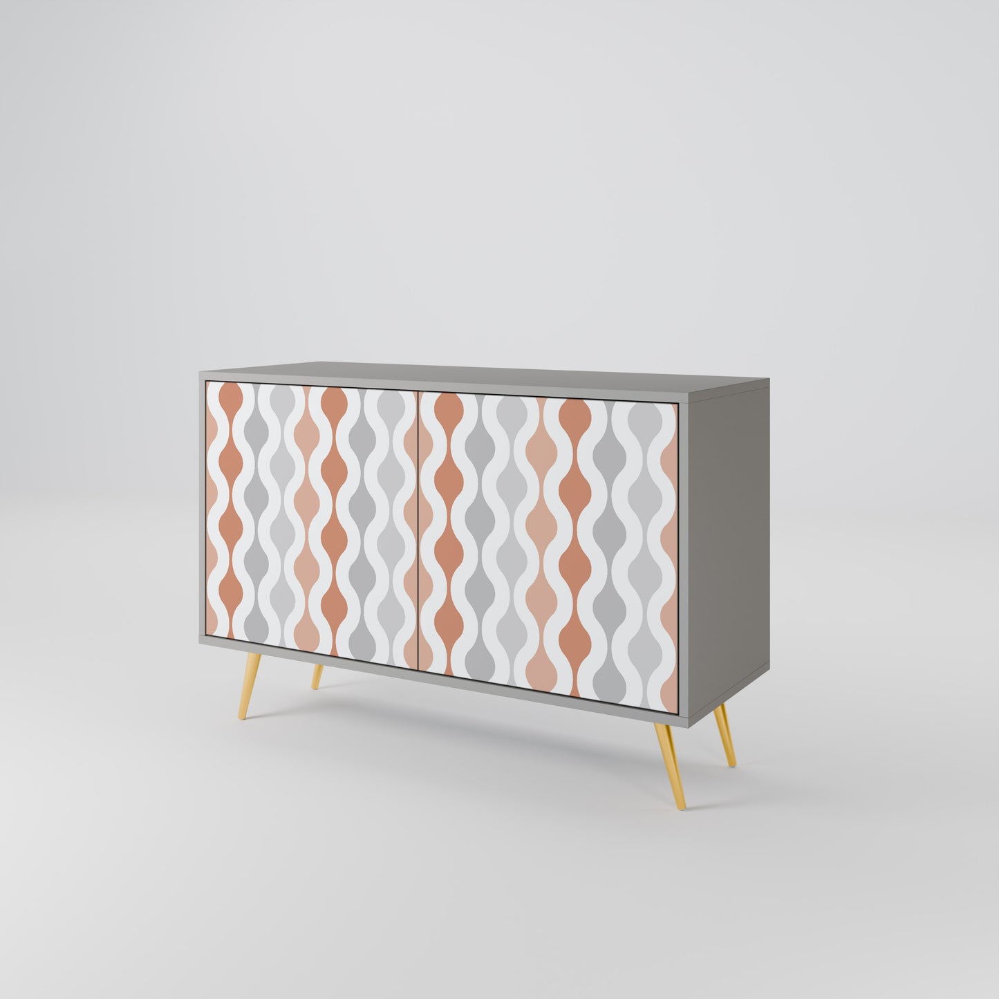 HAZY NOSTALGIA 2-Door Sideboard in Grey Finish