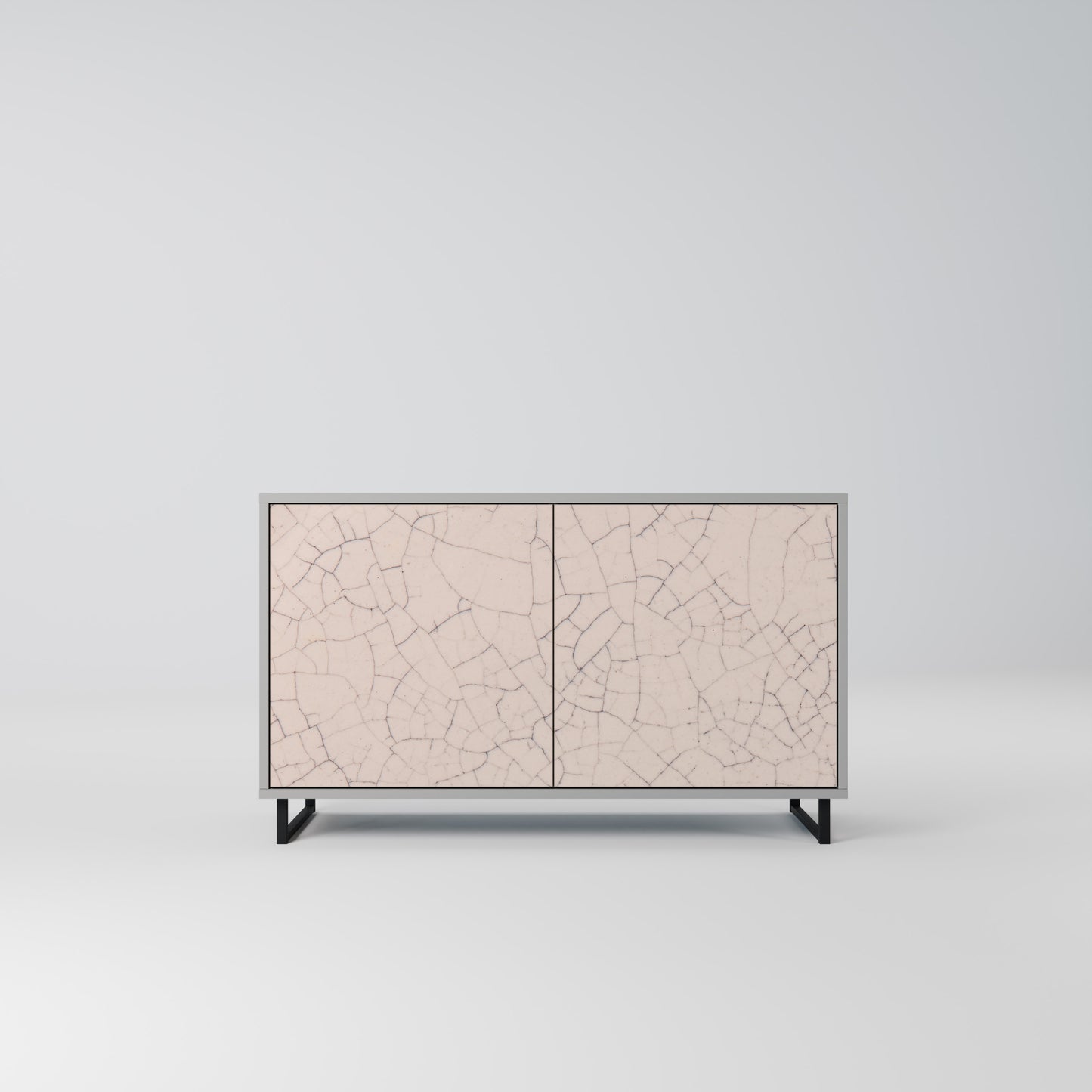 CERAMIC TEXTURE 2-Door Sideboard in Grey Finish
