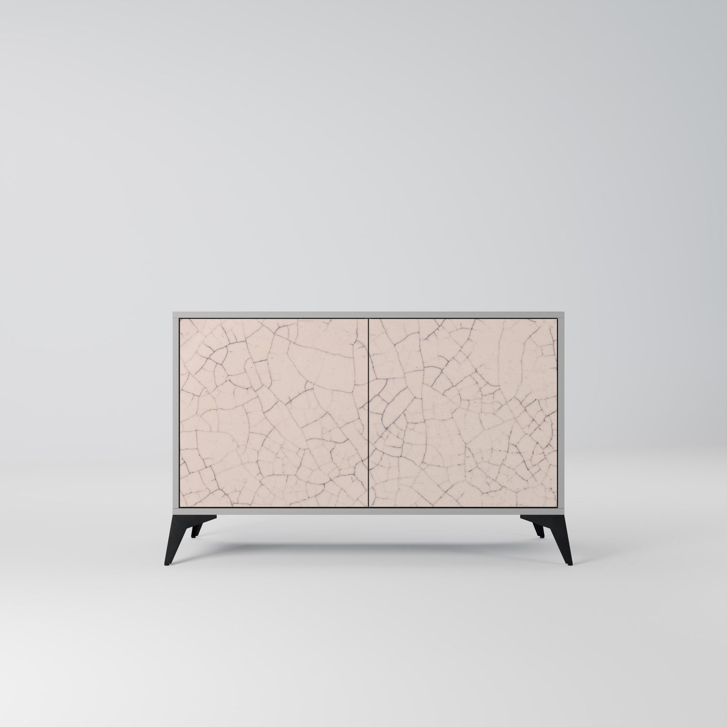 CERAMIC TEXTURE 2-Door Sideboard in Grey Finish