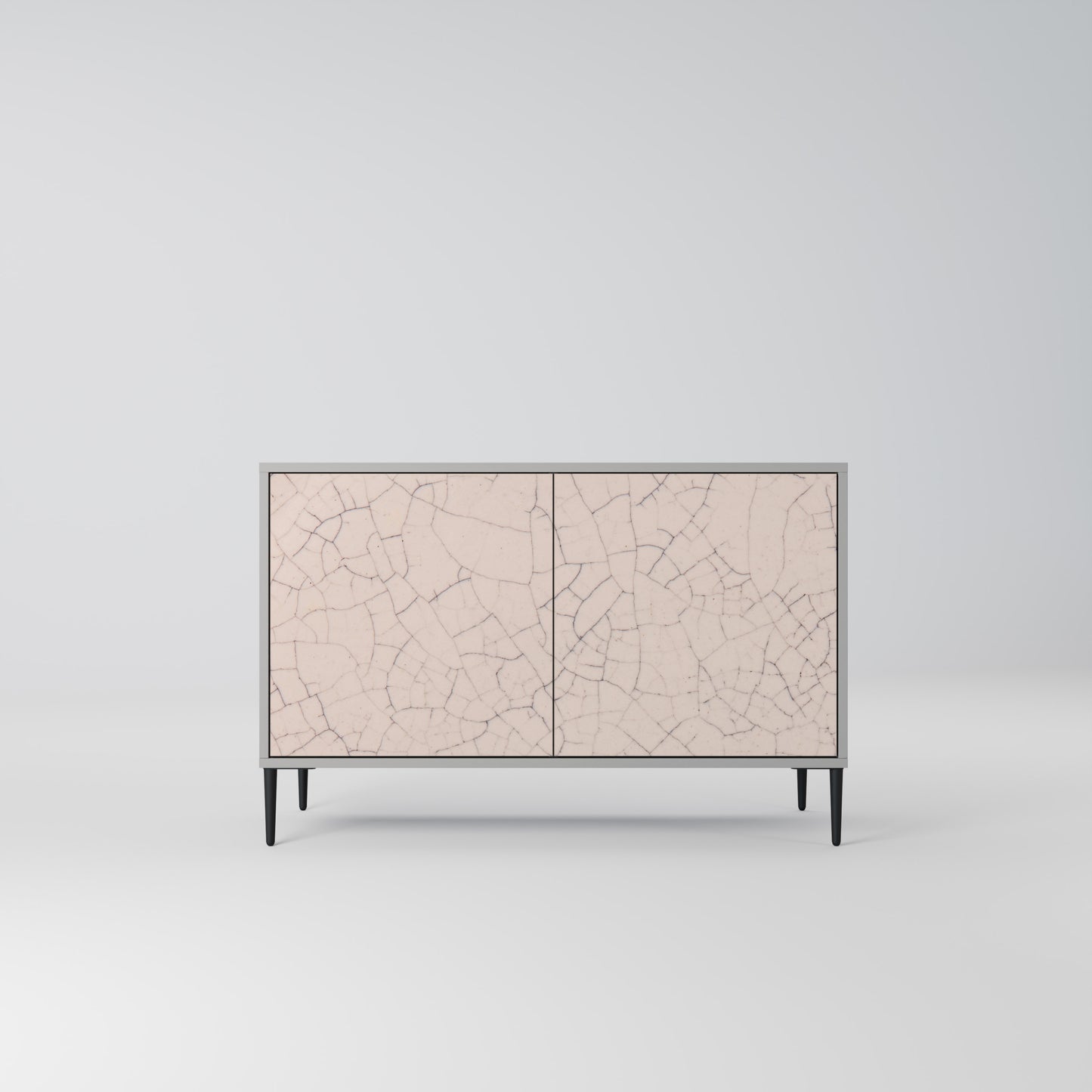 CERAMIC TEXTURE 2-Door Sideboard in Grey Finish