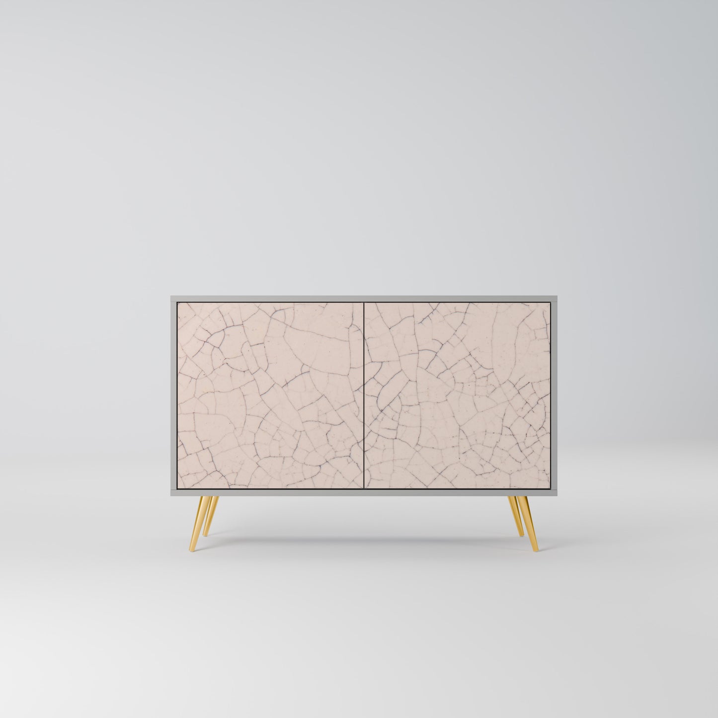 CERAMIC TEXTURE 2-Door Sideboard in Grey Finish