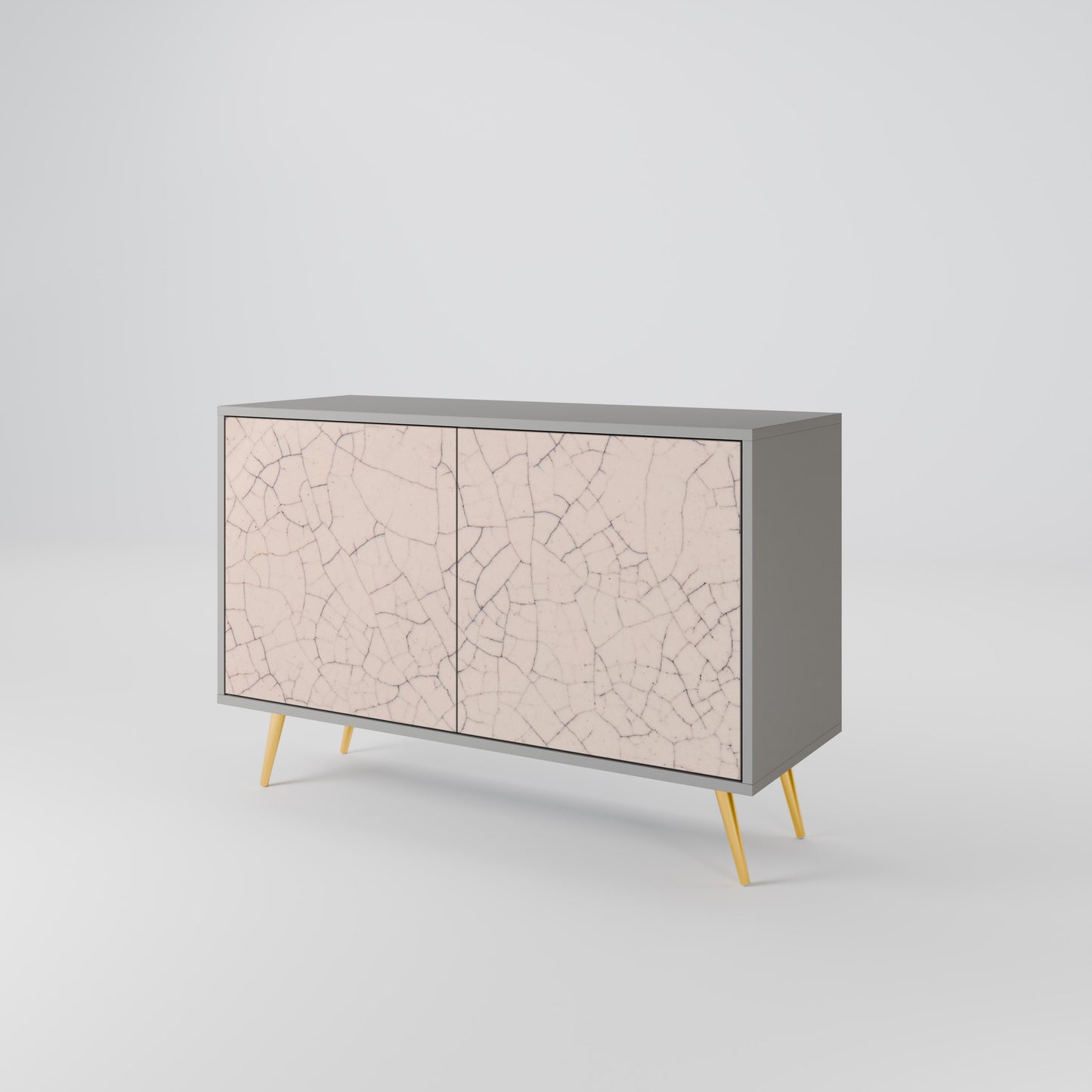 CERAMIC TEXTURE 2-Door Sideboard in Grey Finish