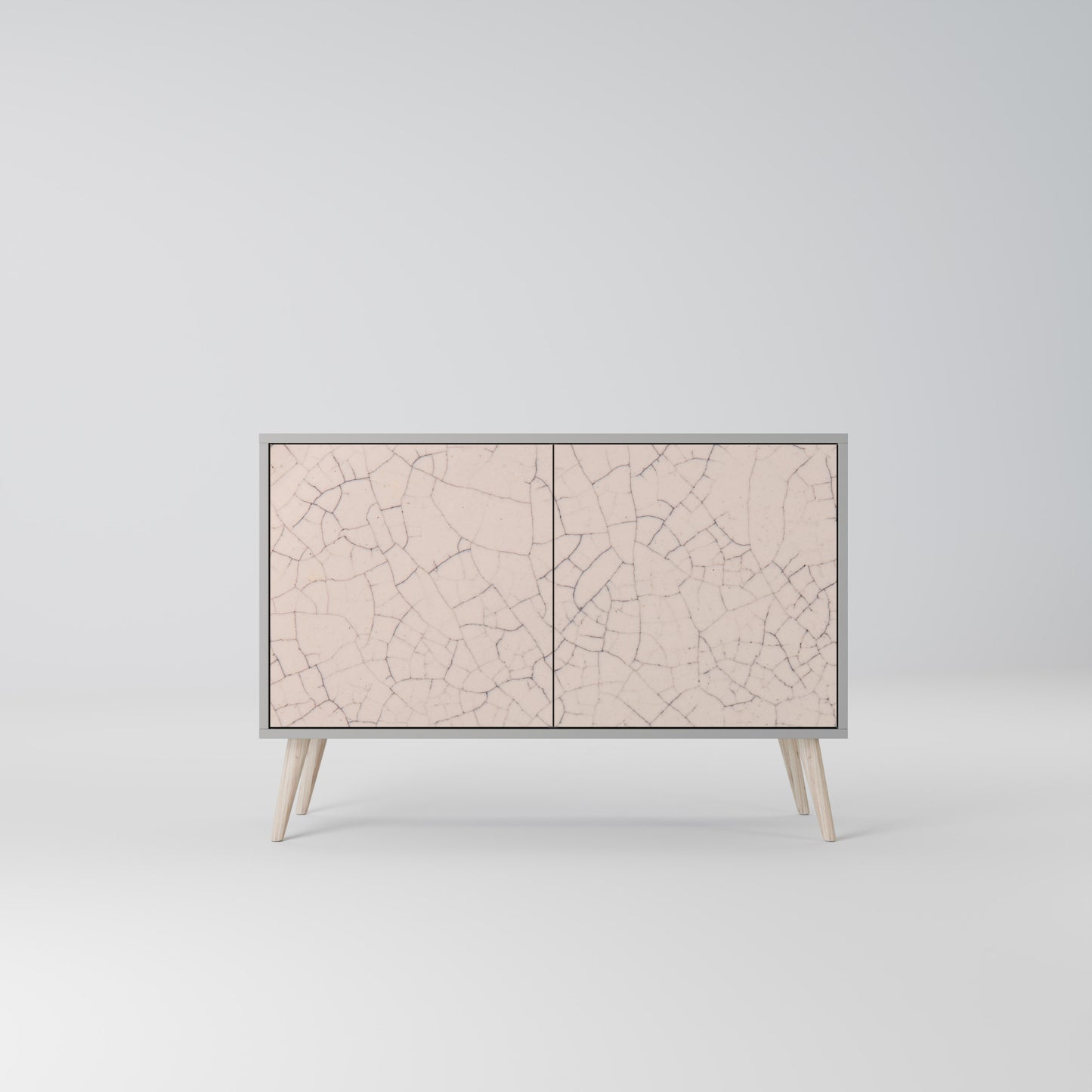 CERAMIC TEXTURE 2-Door Sideboard in Grey Finish
