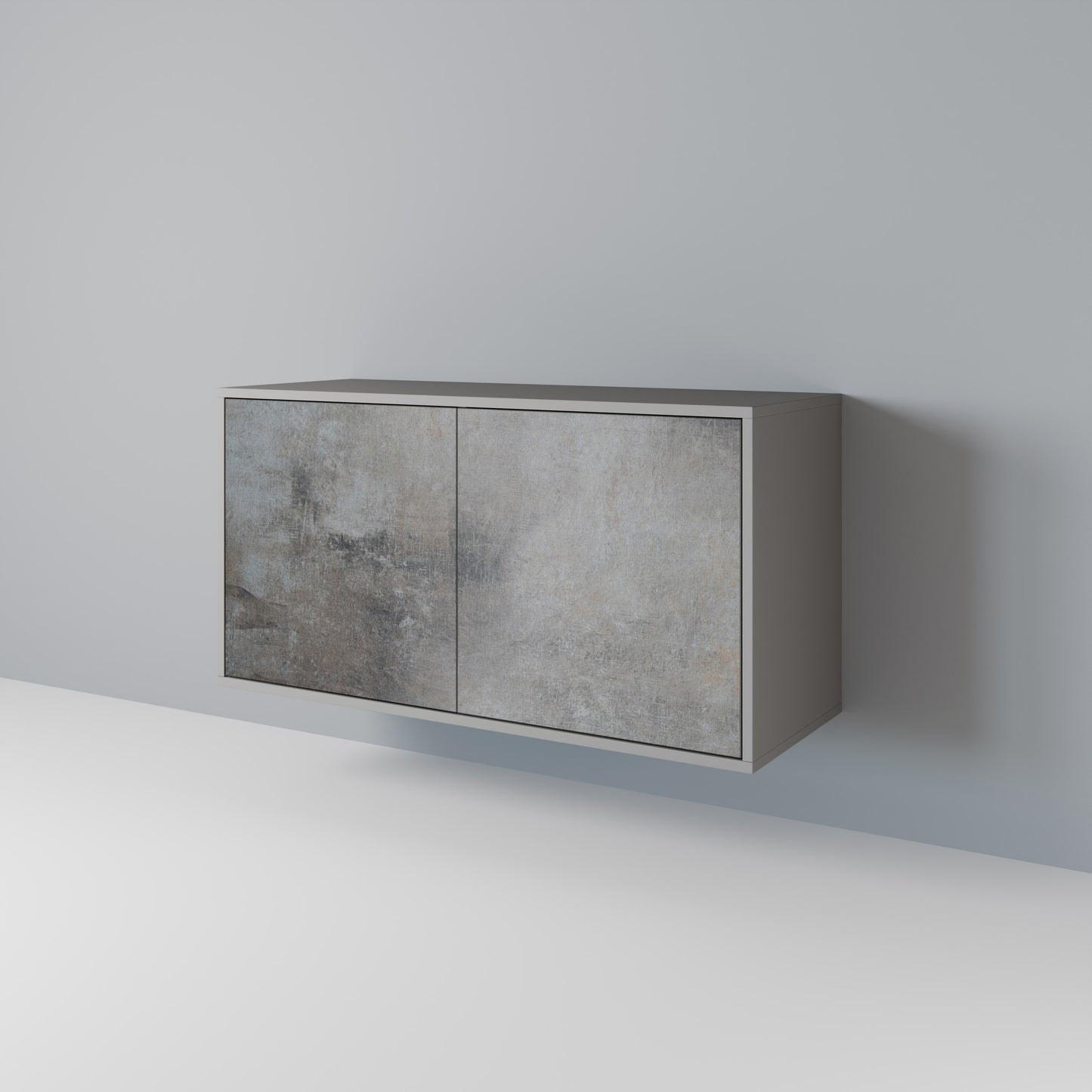 CONCRETE WALL 2-Door Sideboard in Grey Finish