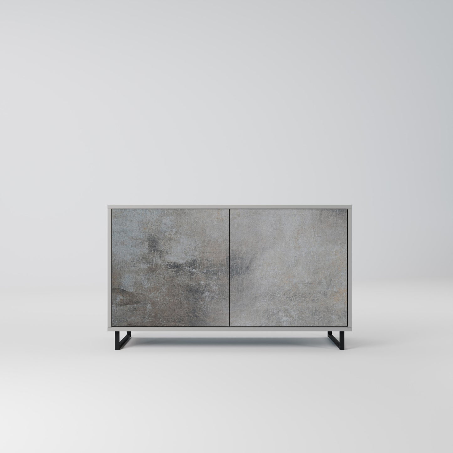 CONCRETE WALL 2-Door Sideboard in Grey Finish