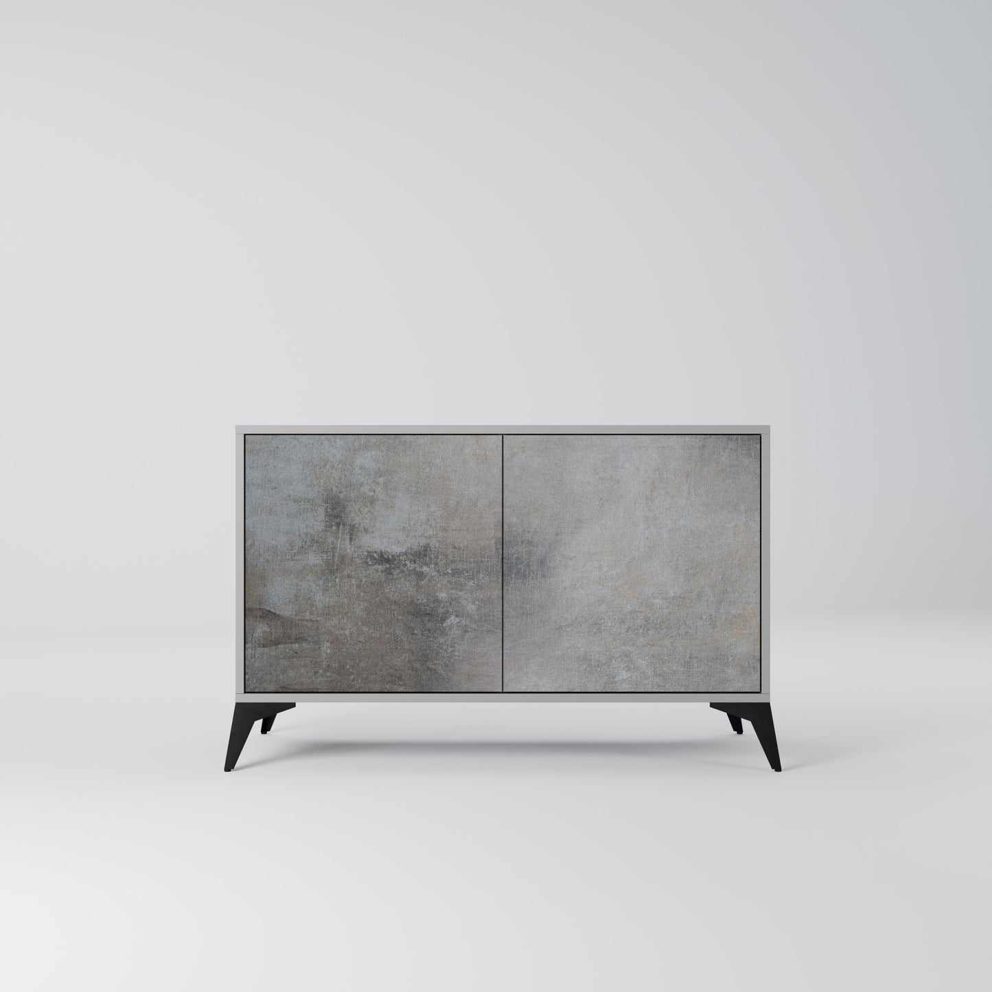 CONCRETE WALL 2-Door Sideboard in Grey Finish